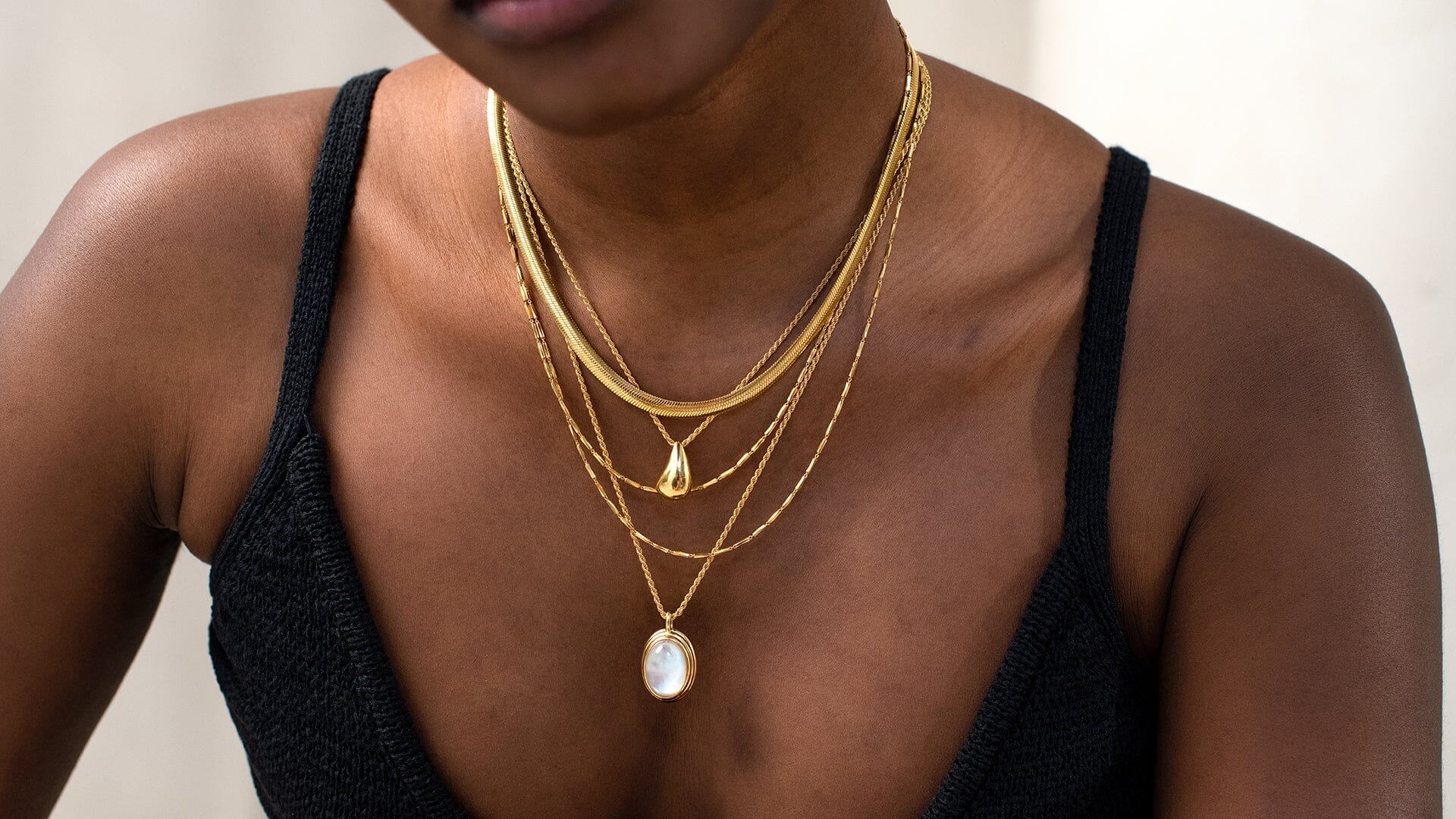 Delicate Layered Necklaces Set, Gold Layering Necklaces, Layered