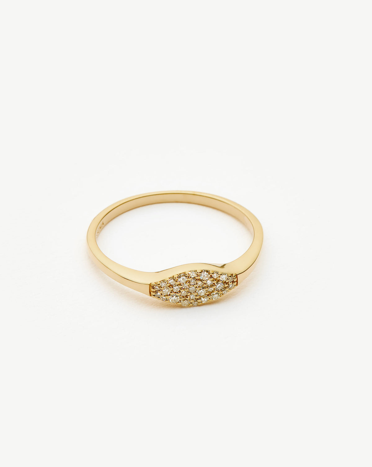 Fine Diamond Signet Ring | 14k Solid Gold/Diamond Rings Missoma