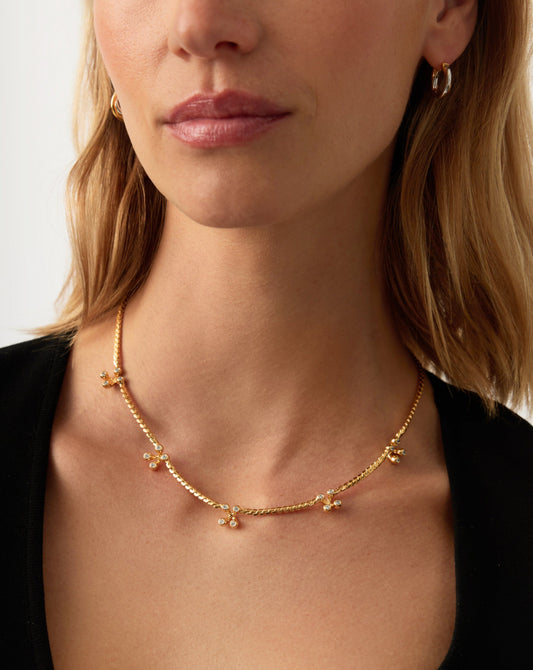 Atom Charm Necklace | 18k Gold Plated Cubic Zirconia Necklaces Missoma