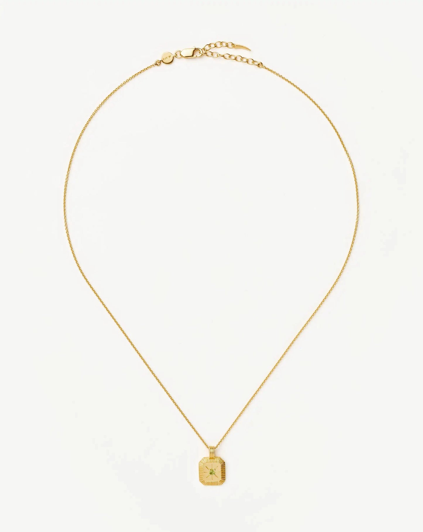 August Birthstone Pendant Necklace | 18k Gold Vermeil/Peridot Necklaces Missoma