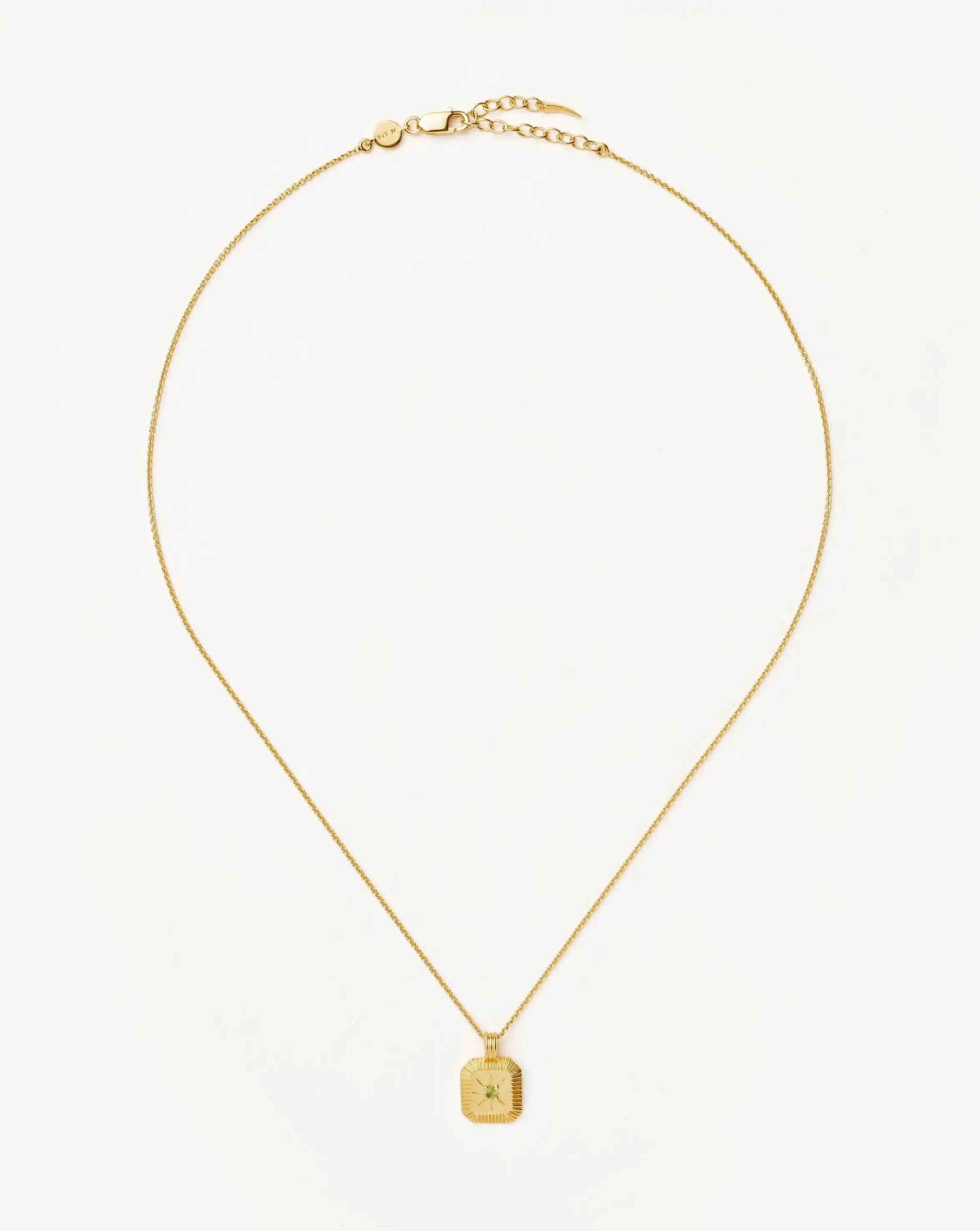 August Birthstone Pendant Necklace | 18k Gold Vermeil/Peridot Necklaces Missoma