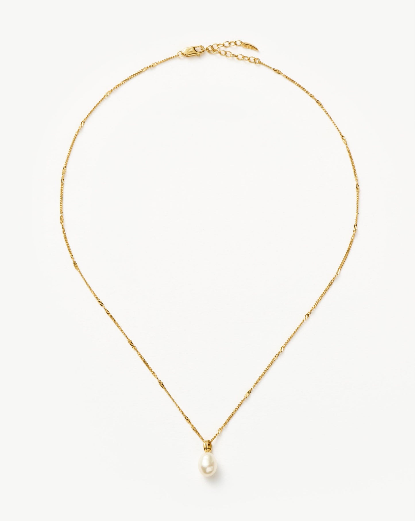 Baroque Pearl Twisted Chain Necklace | 18k Gold Plated Vermeil/Pearl Necklaces Missoma