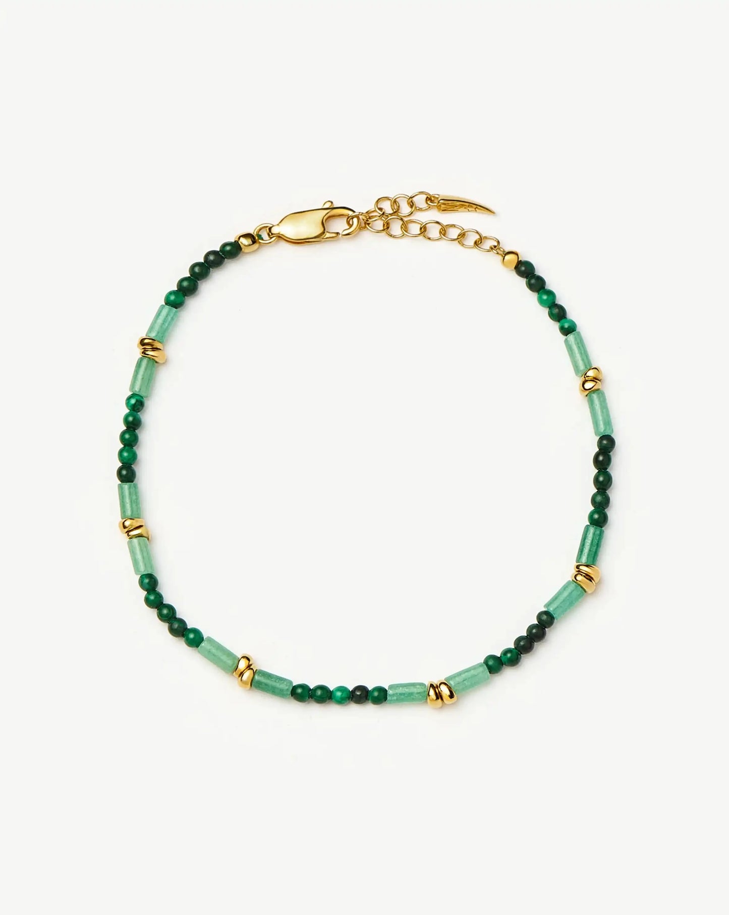Beaded Gemstone Bracelet | 18k Gold Plated/Mojito Green Bracelets Missoma