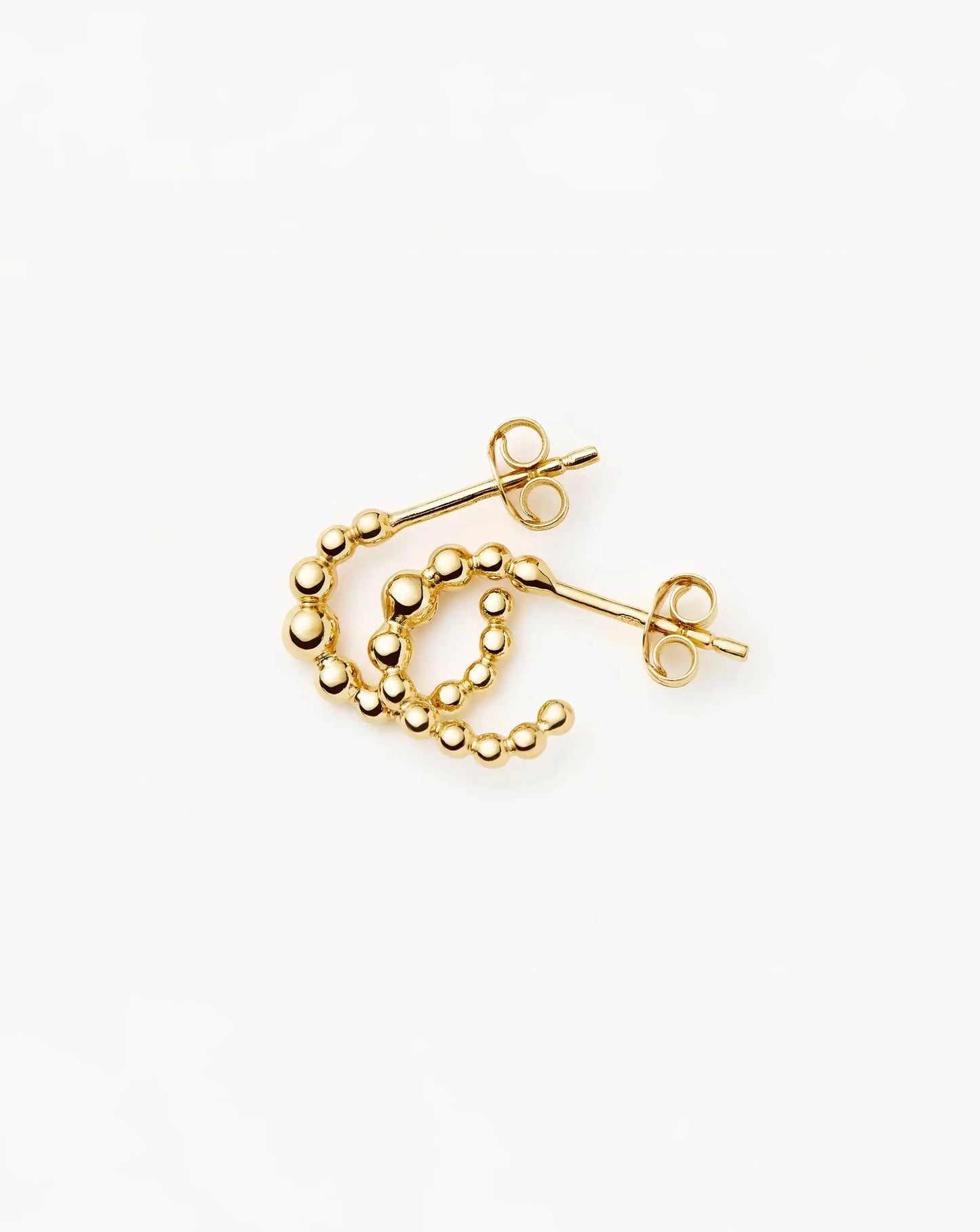 Beaded Mini Hoop Earrings | 18k Gold Plated Earrings Missoma
