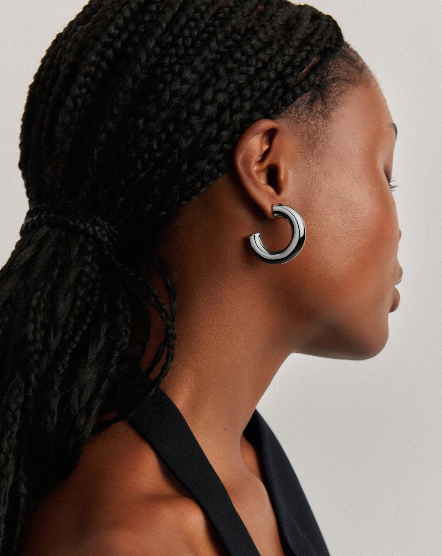 Chubby Large Hoop Earrings | Silver Plated Earrings Missoma