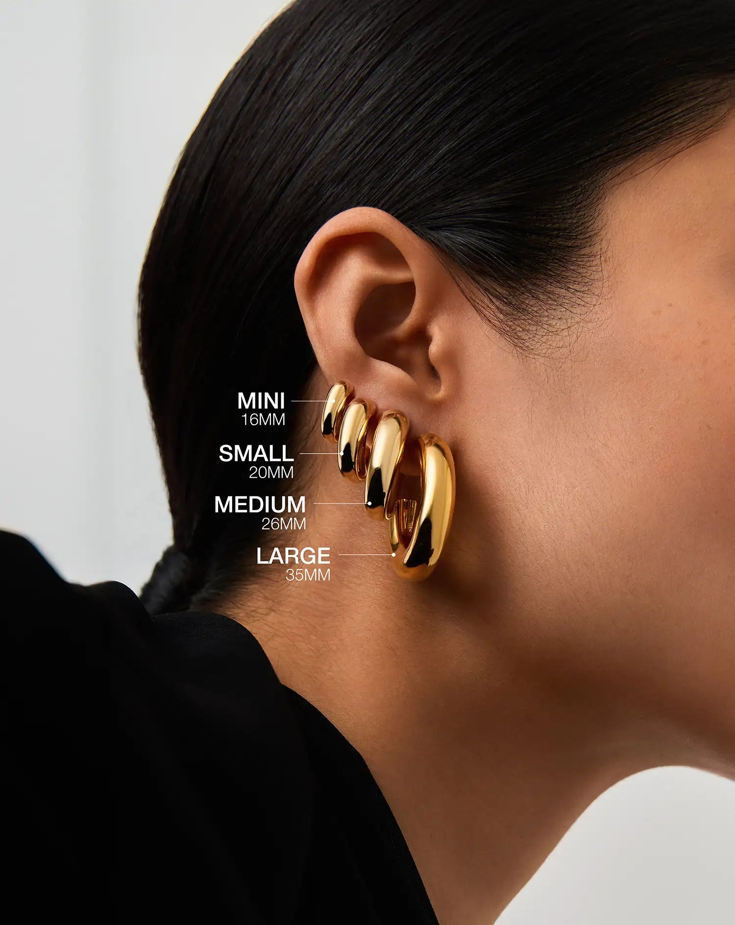 Chubby Medium Hoop Earrings | 18ct Gold Vermeil Earrings Missoma