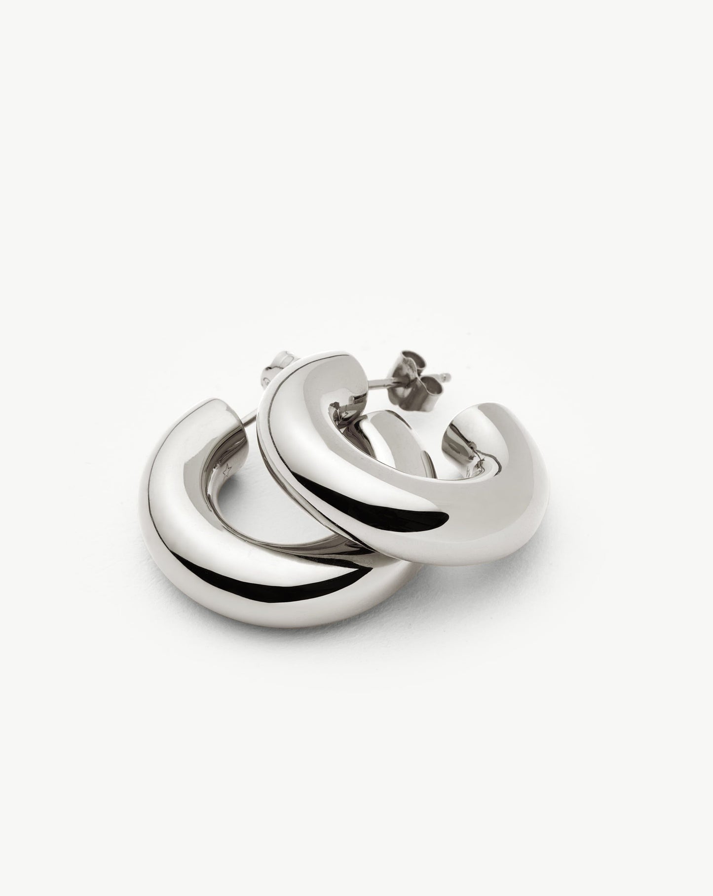 Chubby Medium Hoop Earrings | Sterling Silver Earrings Missoma