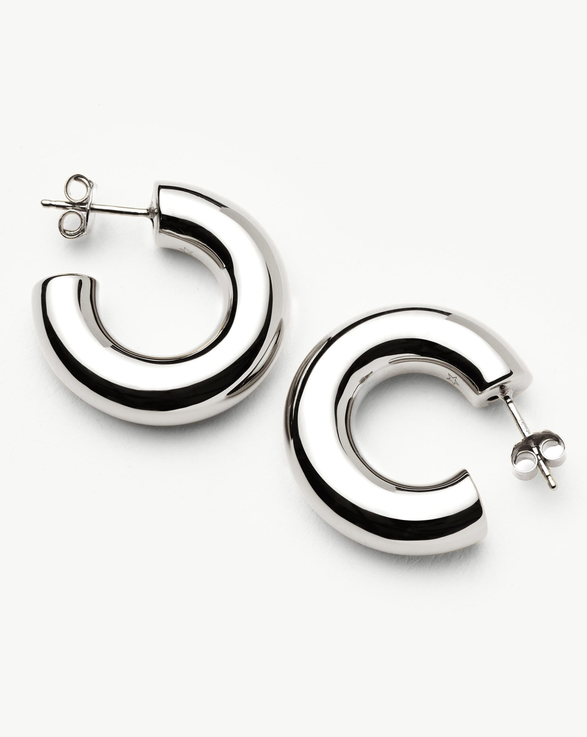 Chubby Medium Hoop Earrings | Sterling Silver Earrings Missoma