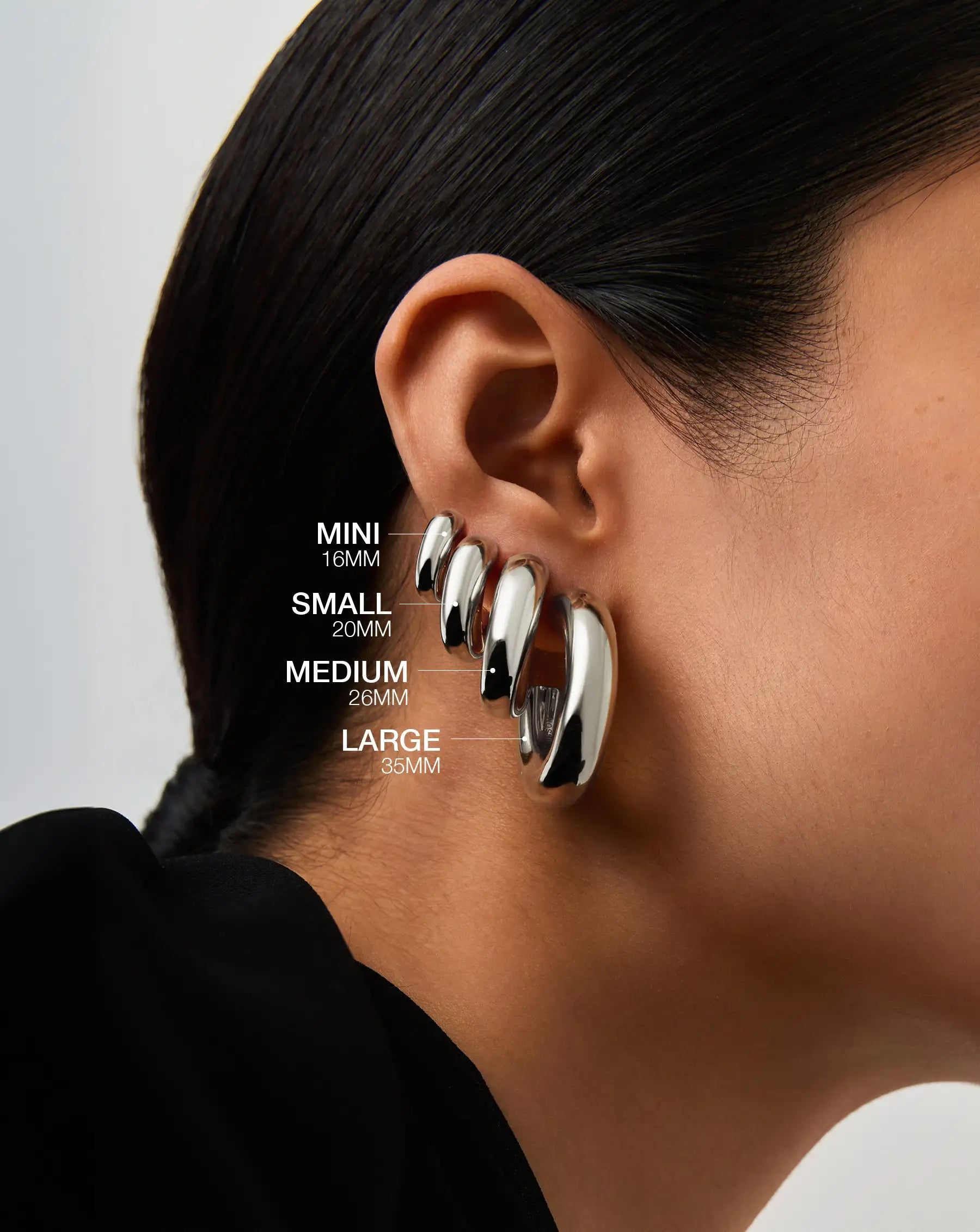 Chubby Medium Hoop Earrings | Sterling Silver Earrings Missoma