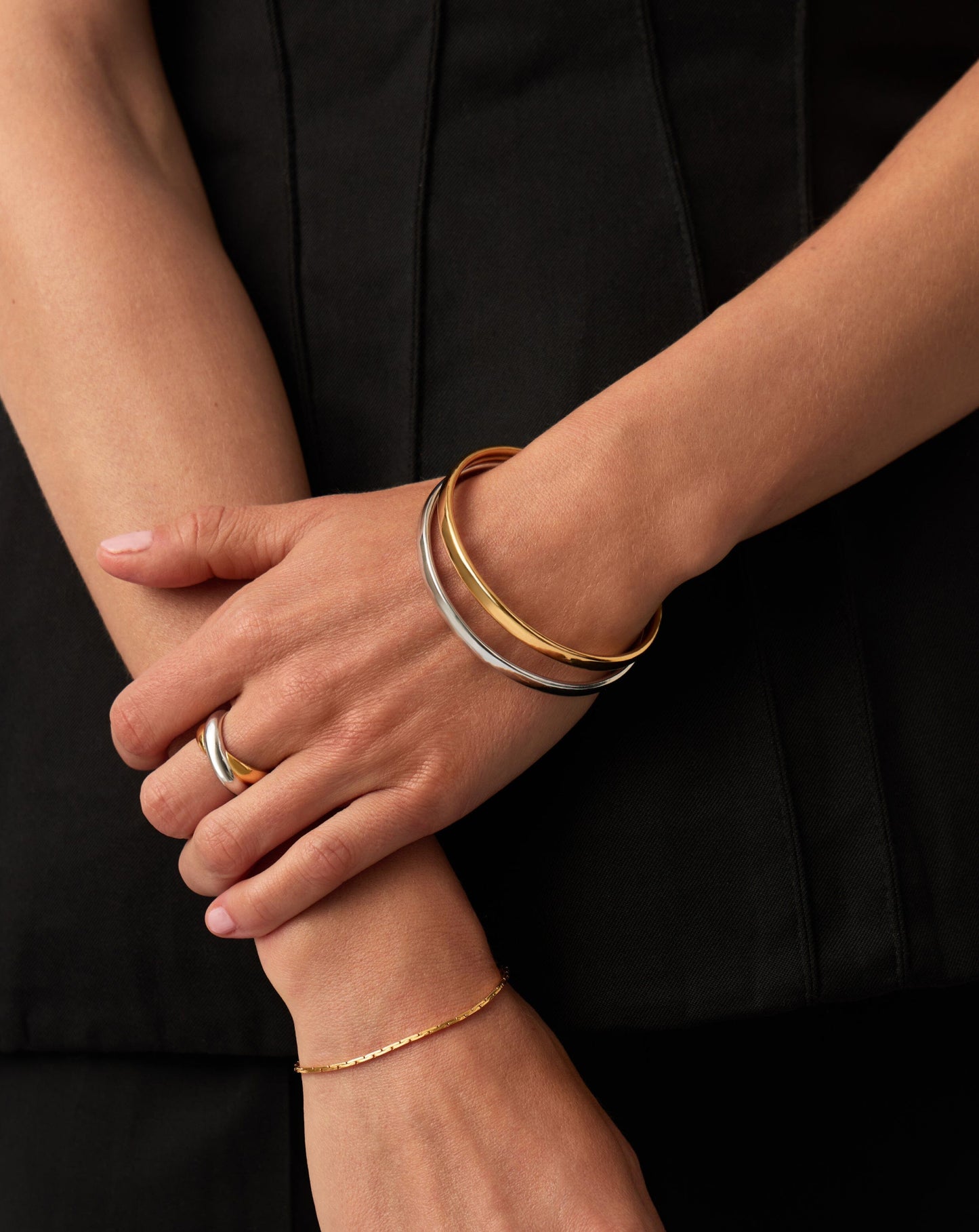 Classic Bangle Bracelet Set | Mixed Metal Bracelets Missoma
