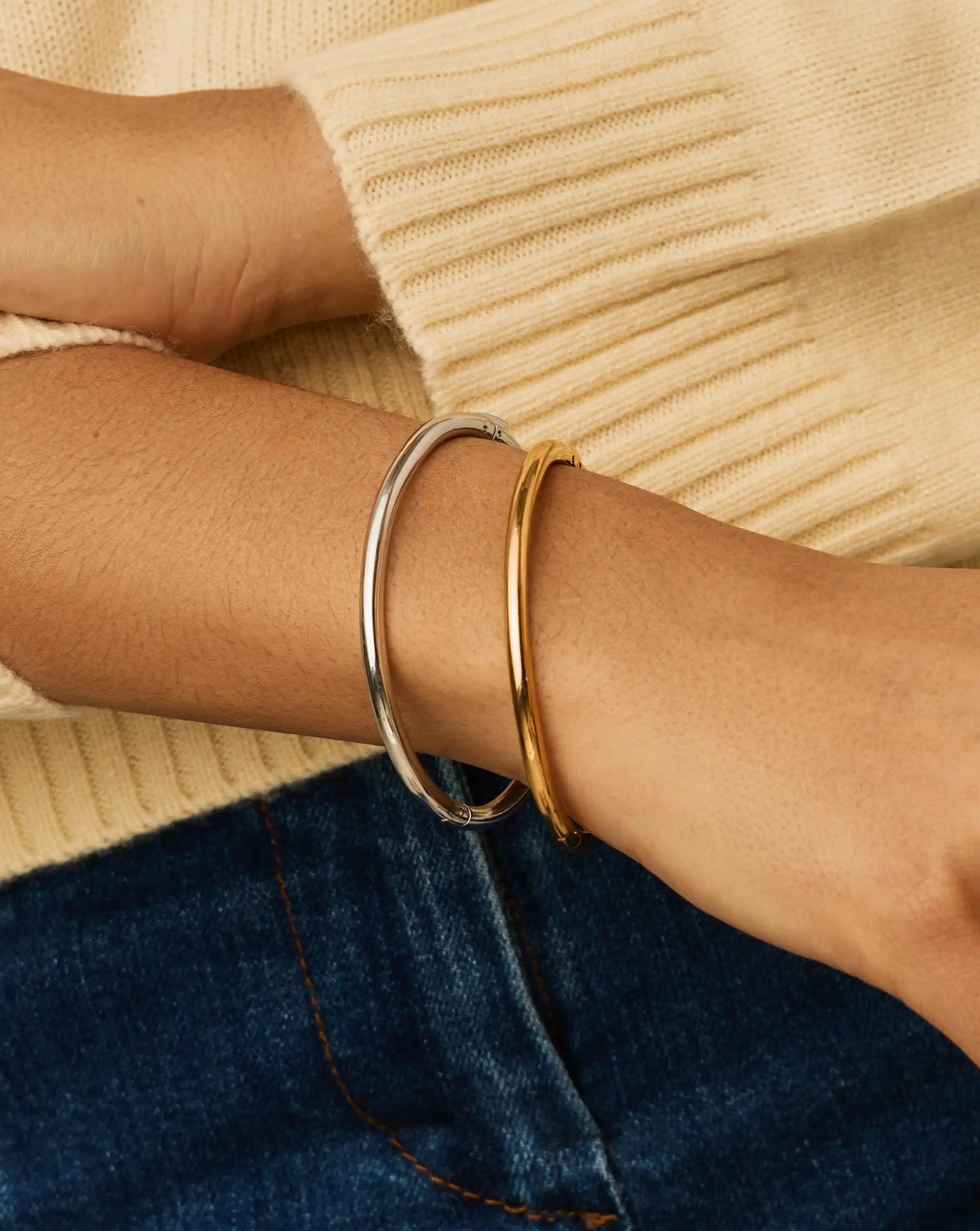 Classic Bangle Set | Mixed Metal Bracelets Missoma