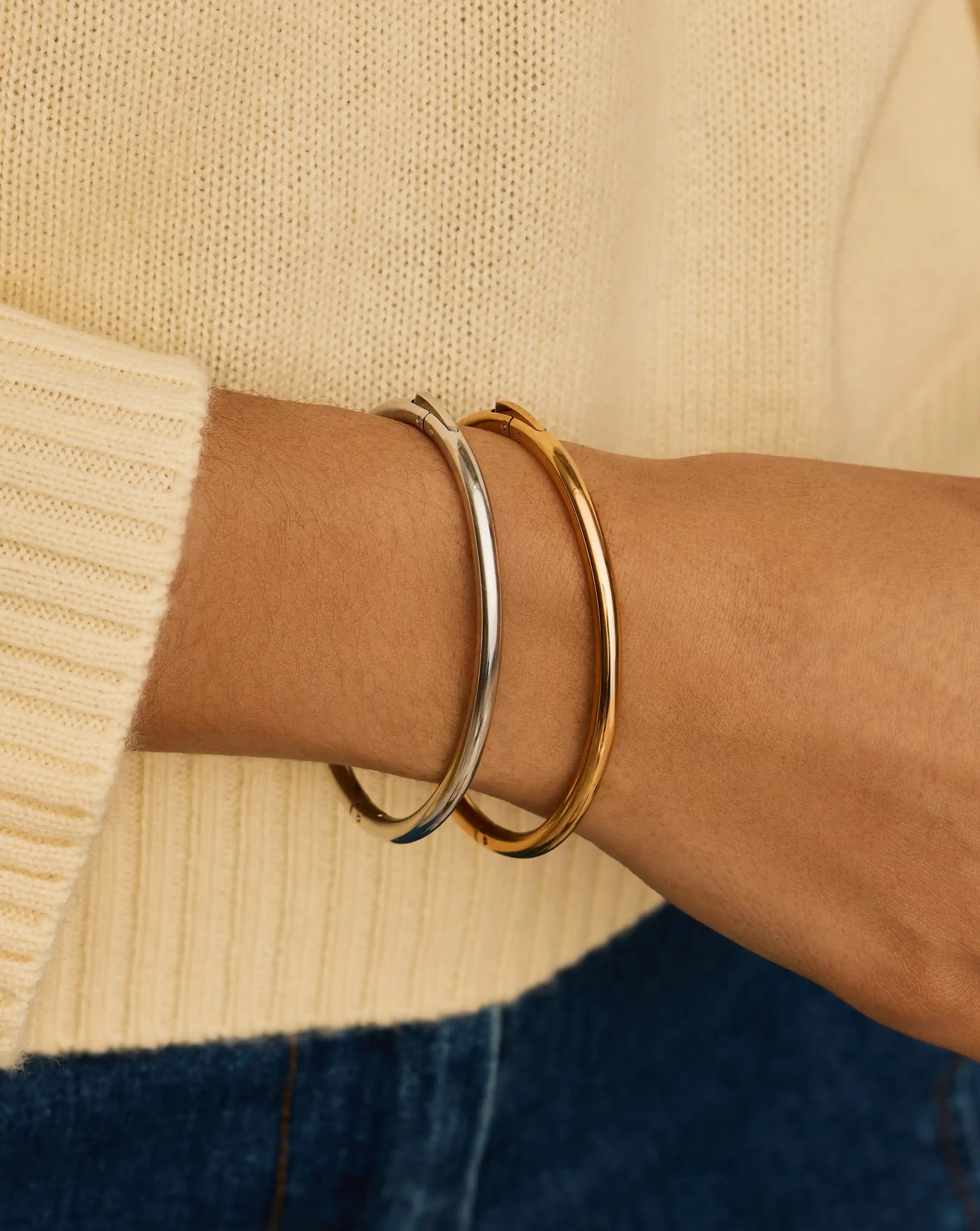 Classic Bangle Set | Mixed Metal Bracelets Missoma