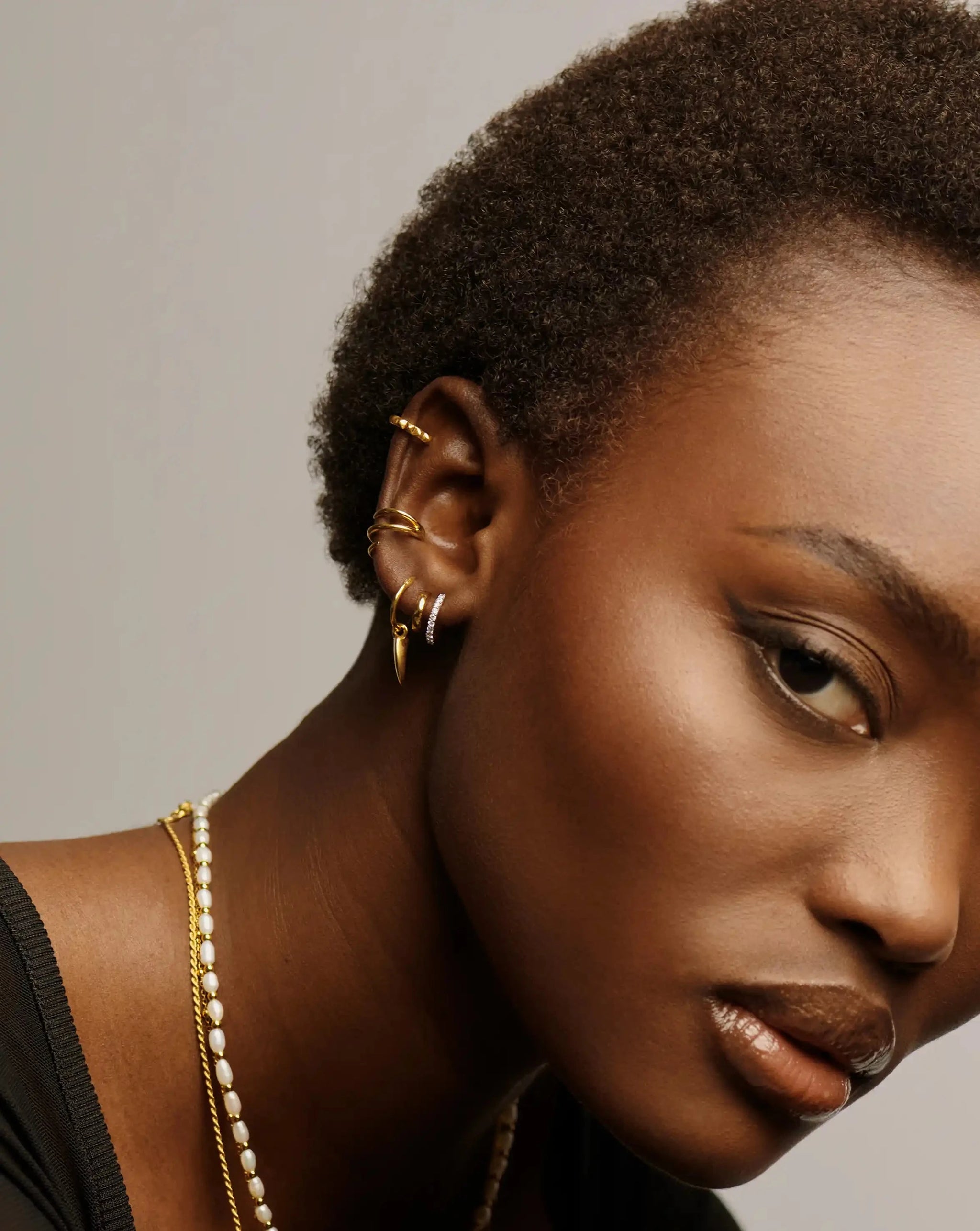 Classic Double Huggies | 18k Gold Vermeil/Cubic Zirconia Earrings Missoma