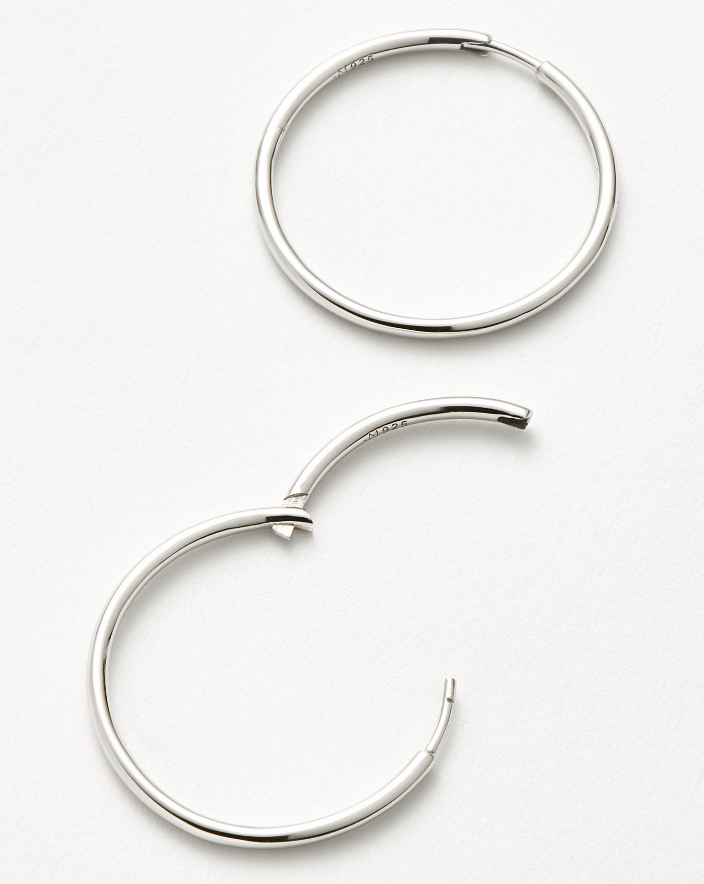 Classic Medium Hoop Earrings | Rhodium Plated on Recycled Sterling Silver Earrings Missoma