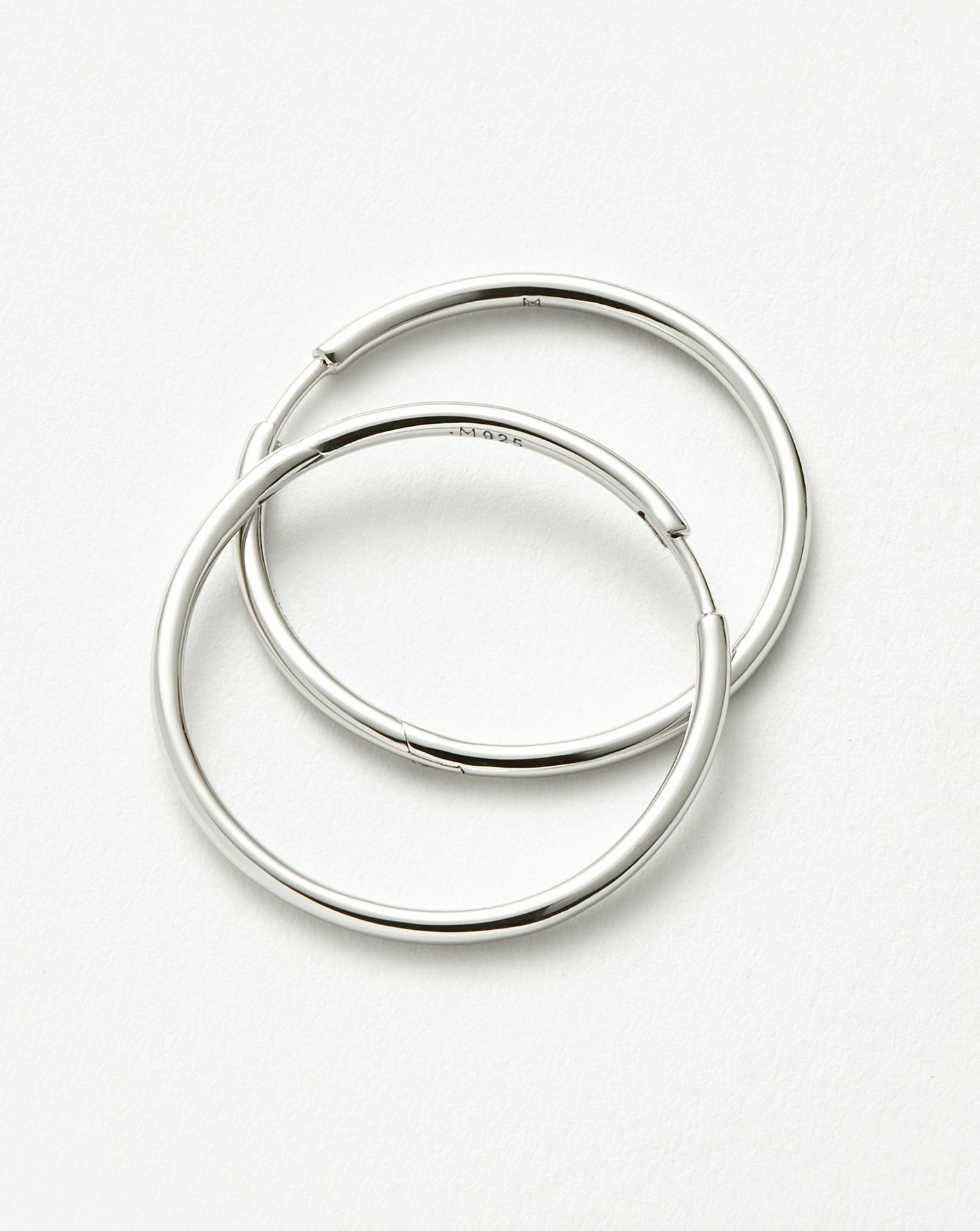 Classic Medium Hoop Earrings | Rhodium Plated on Recycled Sterling Silver Earrings Missoma