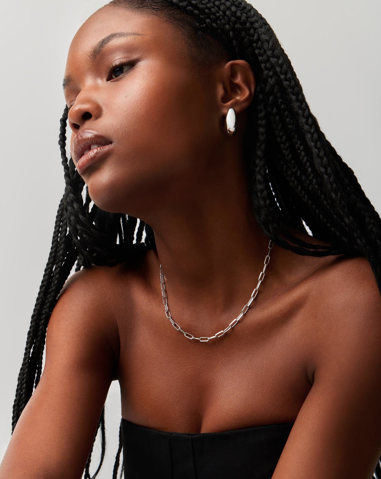 Classic Mini Short Paperclip Chain Necklace | Silver Plated Necklaces Missoma