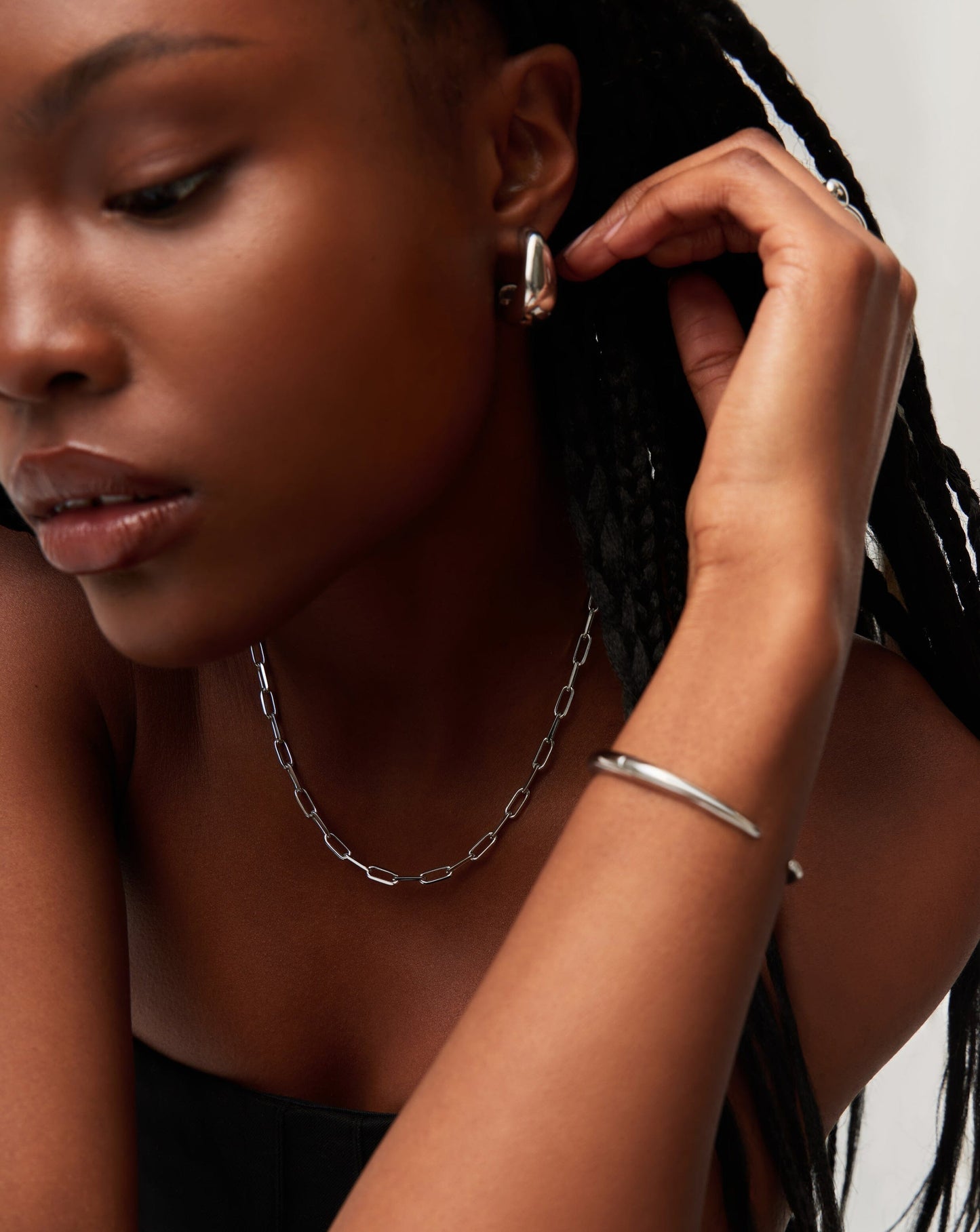 Classic Mini Short Paperclip Chain Necklace | Silver Plated Necklaces Missoma