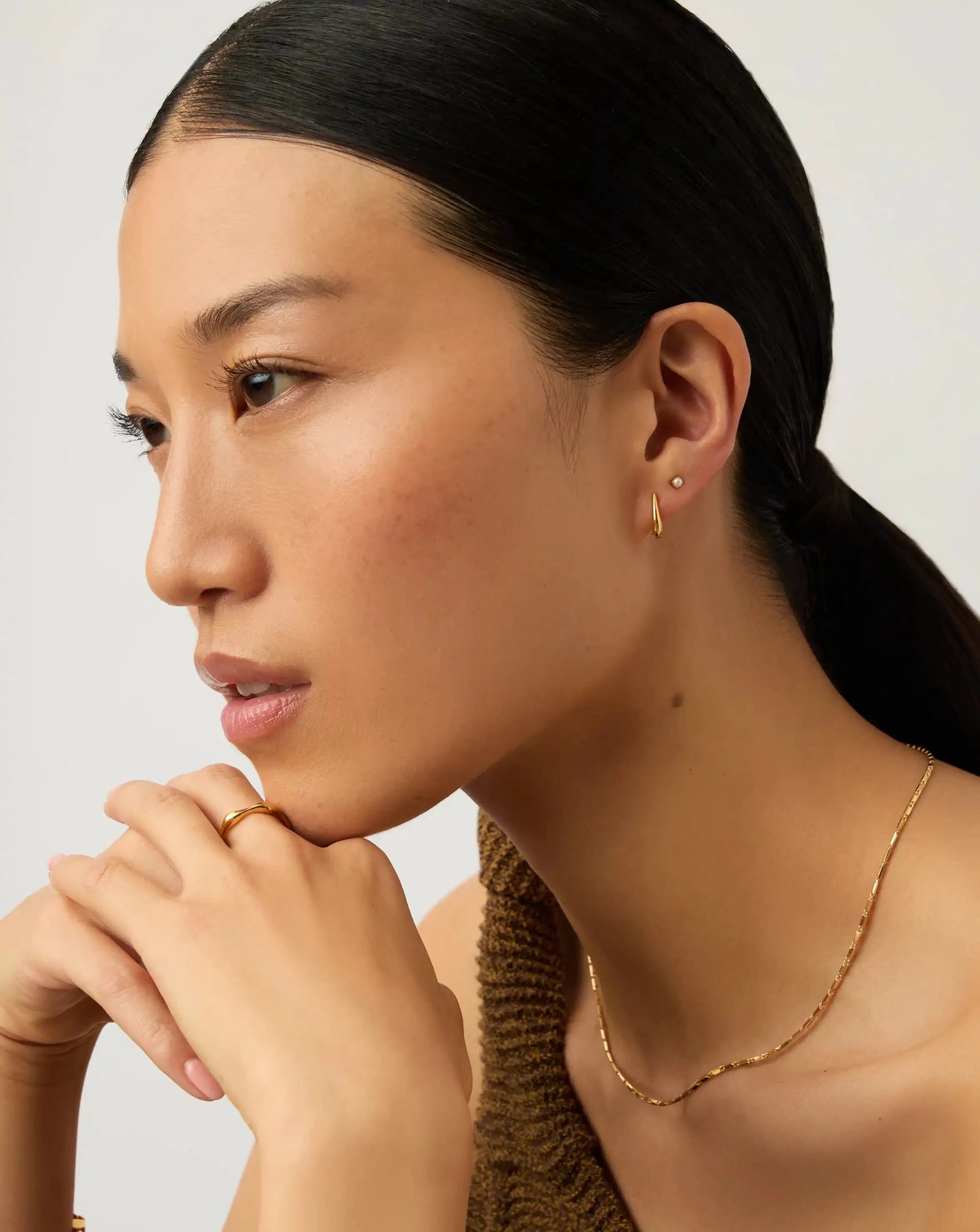 Classic Pearl Studs & Claw Huggies Set | 18k Gold Vermeil/Pearl Earrings Missoma