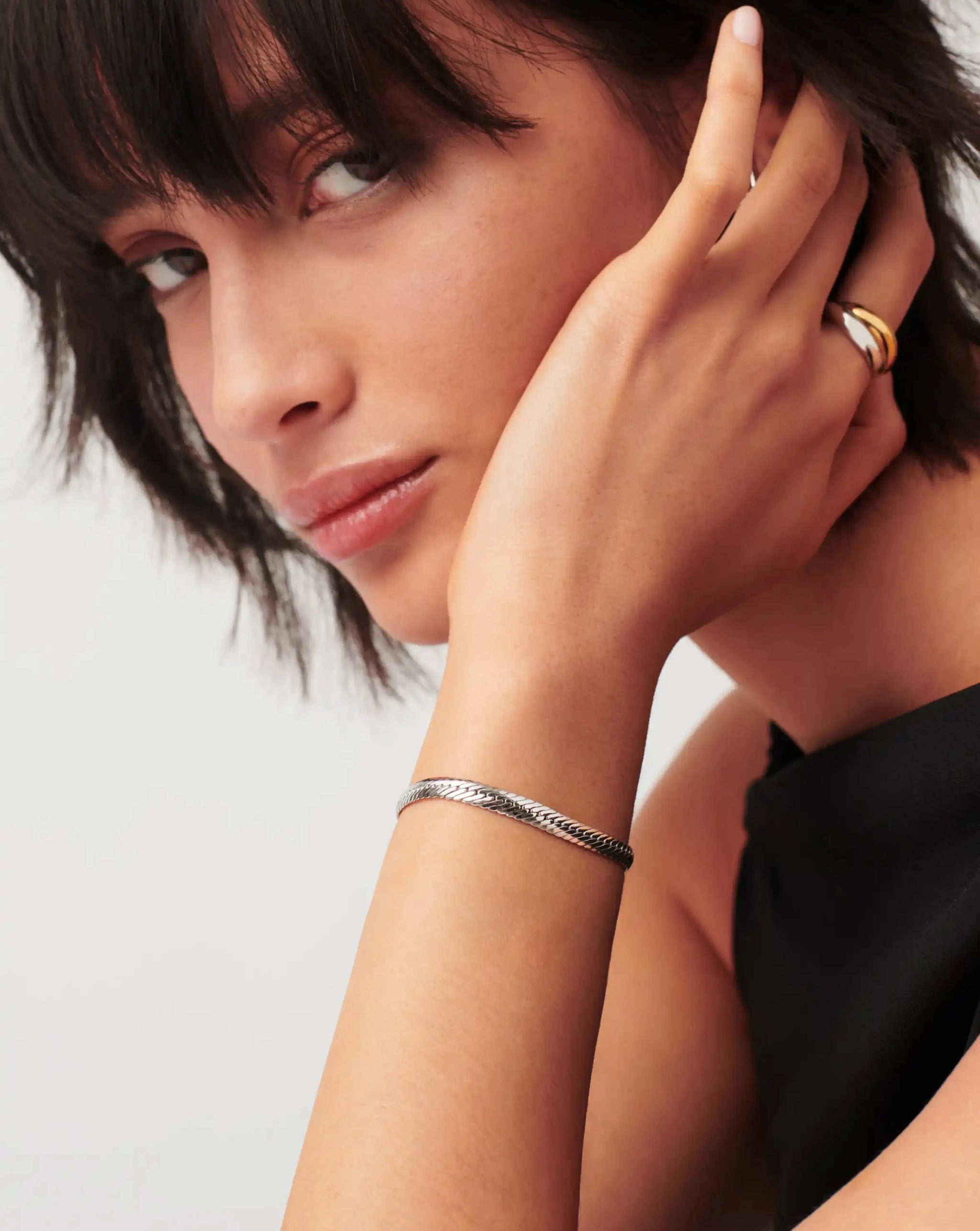 Classic Snake Chain Bracelet | Platinum Plated Bracelets Missoma