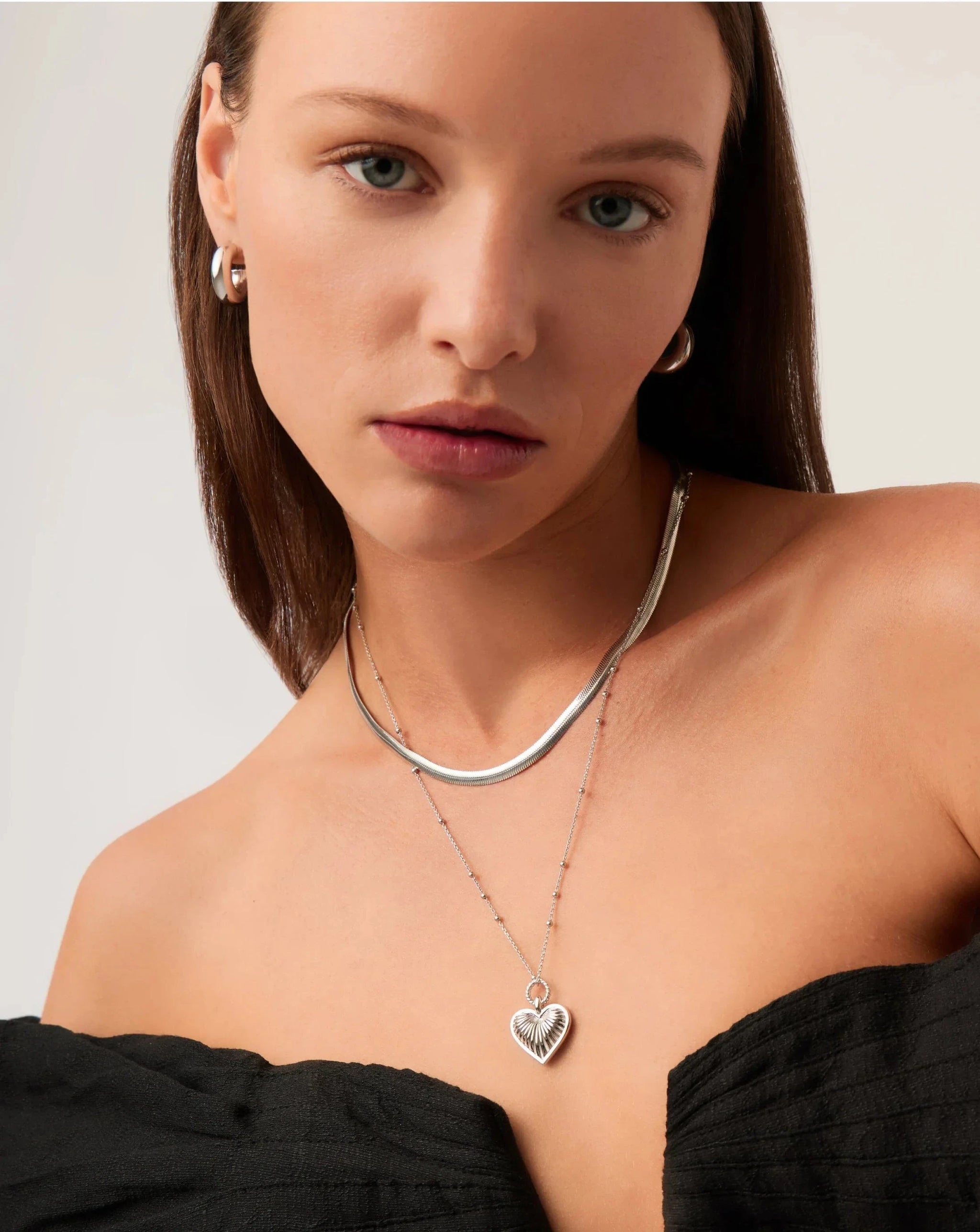 Classic Snake Chain Necklace | Platinum Plated Necklaces Missoma