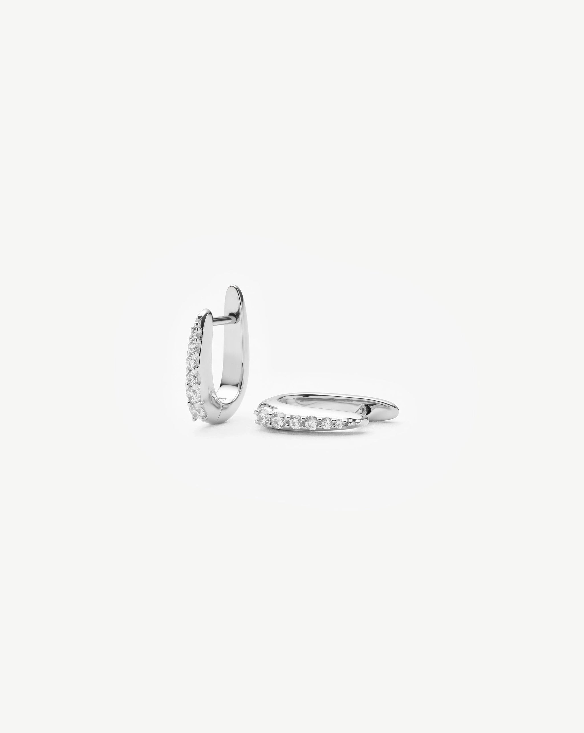 Claw Huggies | Silver Plated/Pavé Earrings Missoma