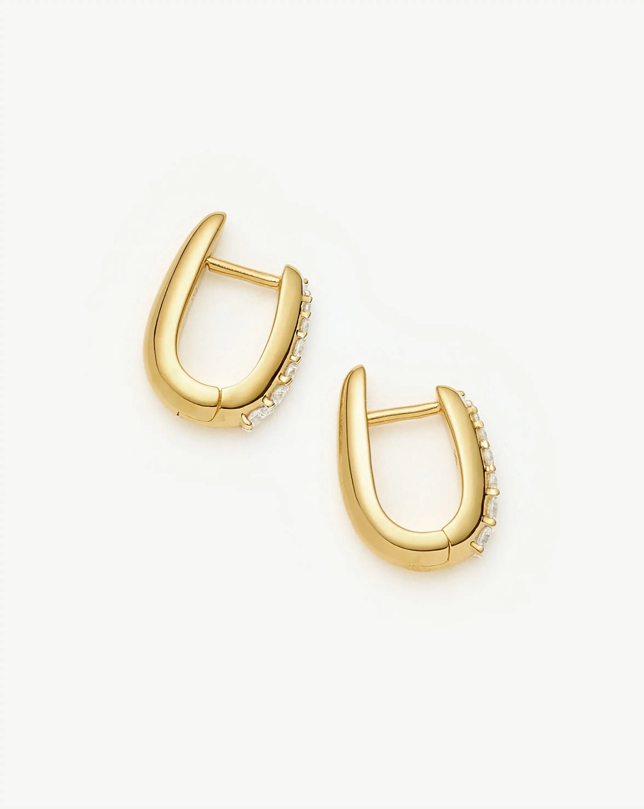Claw Pave Huggies | 18k Gold Vermeil/Pavé Earrings Missoma