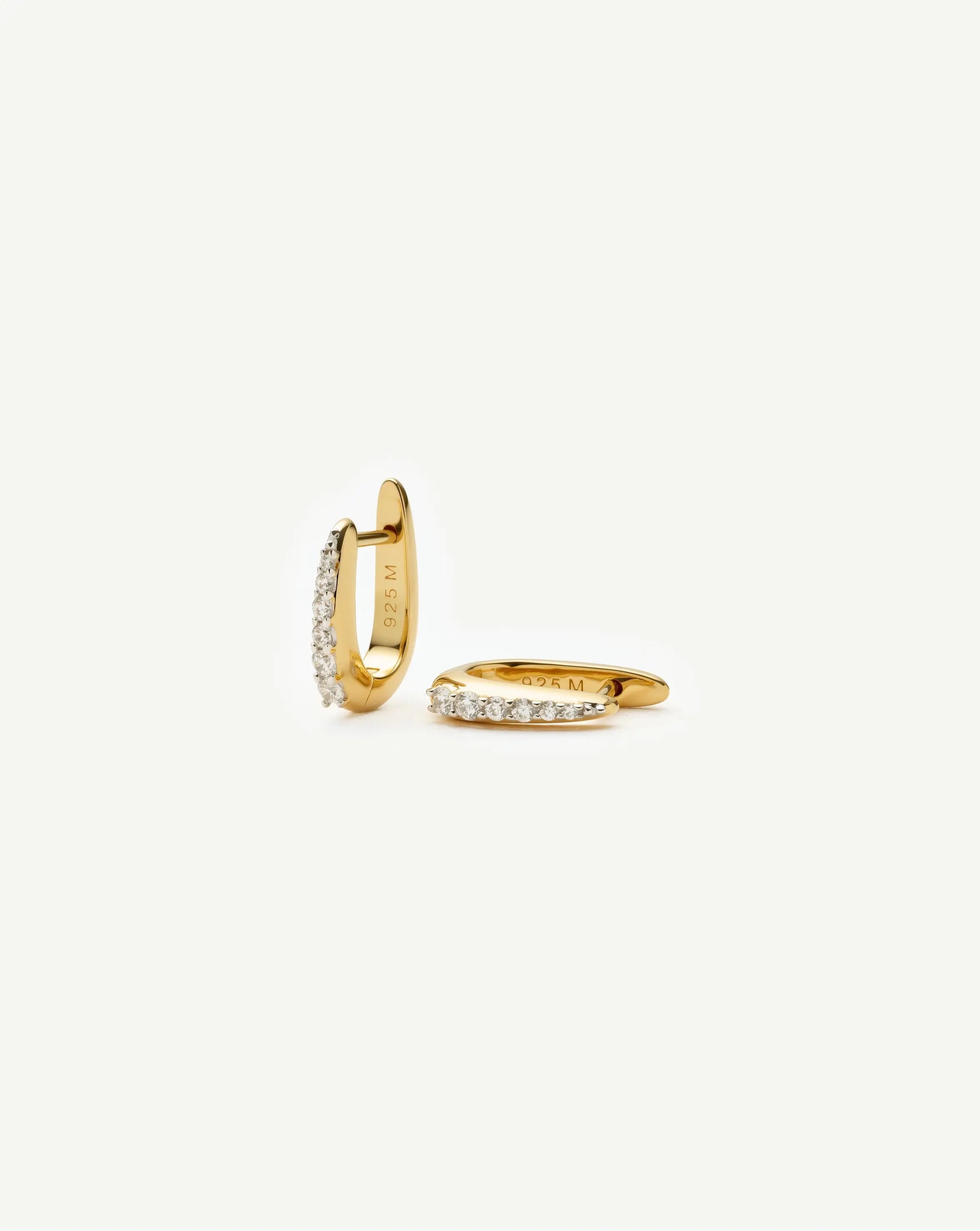 Claw Pave Huggies | 18k Gold Vermeil/Pavé Earrings Missoma