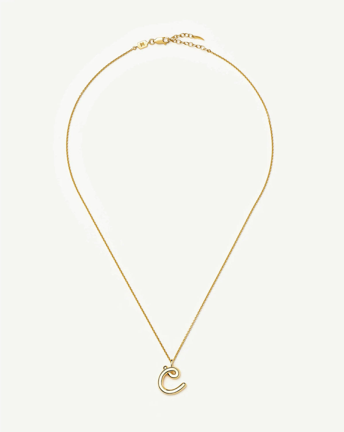 Curly Molten Initial Pendant Necklace - C | 18k Gold Vermeil Necklaces Missoma