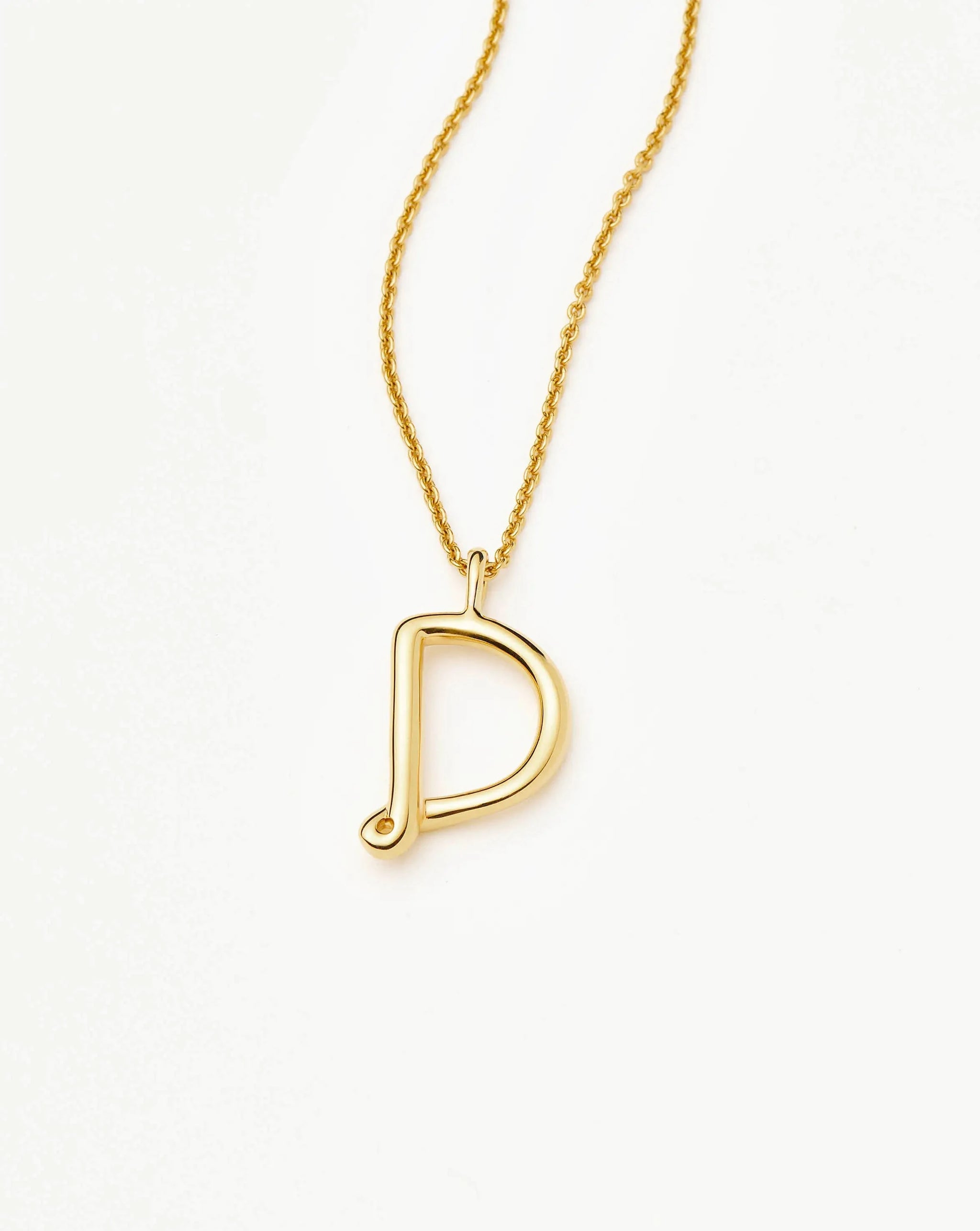 Curly Molten Initial Pendant Necklace - D | 18k Gold Vermeil Necklaces Missoma