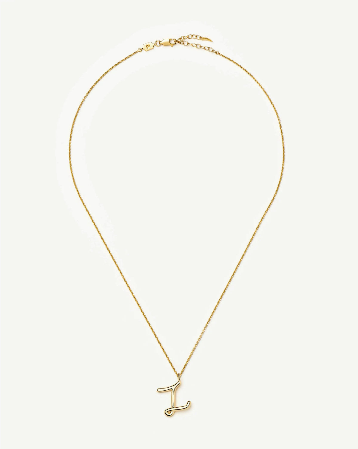 Curly Molten Initial Pendant Necklace - Z | 18k Gold Vermeil Necklaces Missoma
