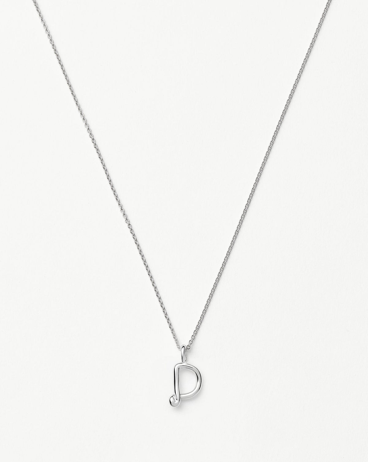 Curly Molten Mini Initial Necklace - D | Sterling Silver Necklaces Missoma