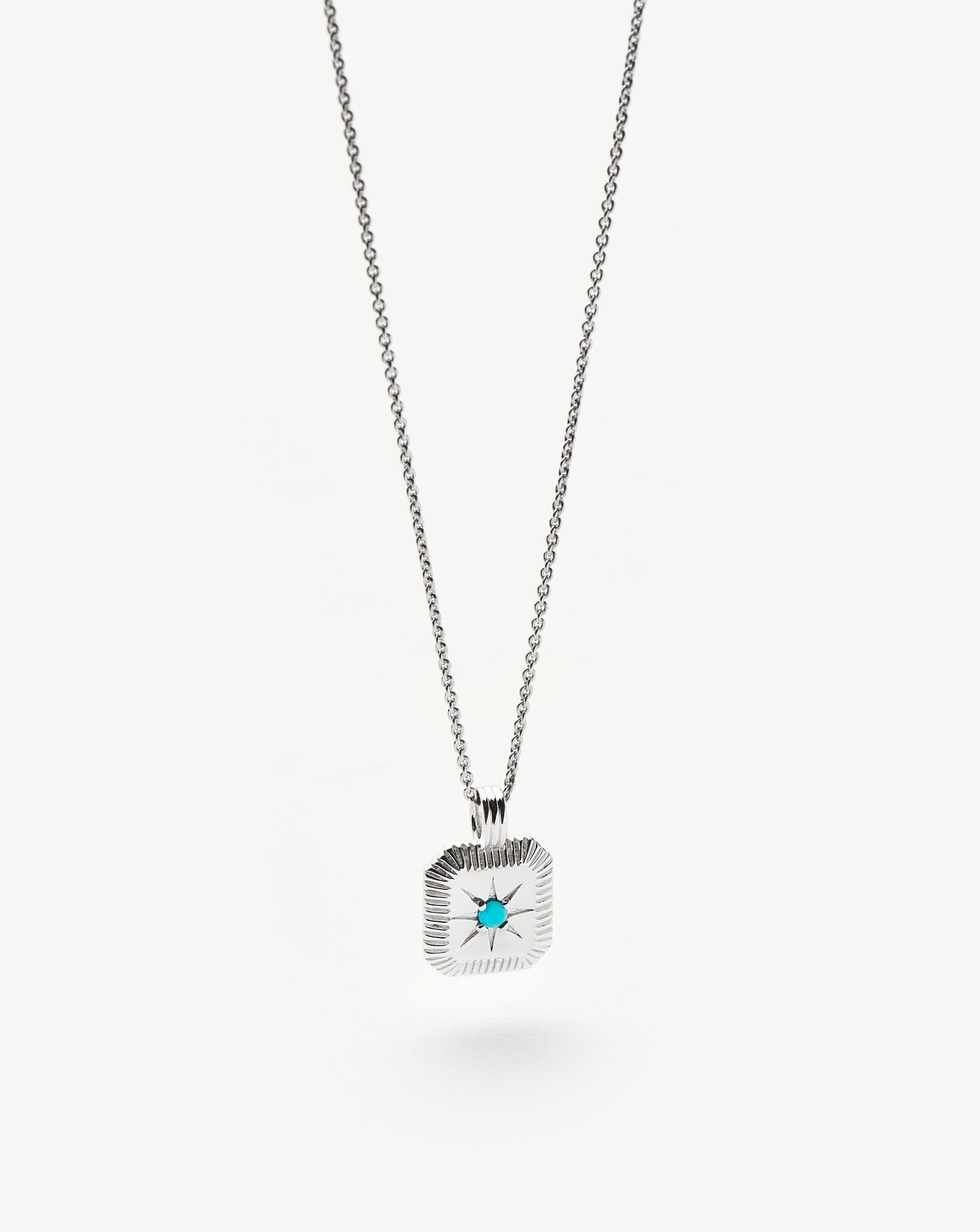 December Birthstone Pendant Necklace | Dyed Turquoise Magnesite/December Necklaces Missoma