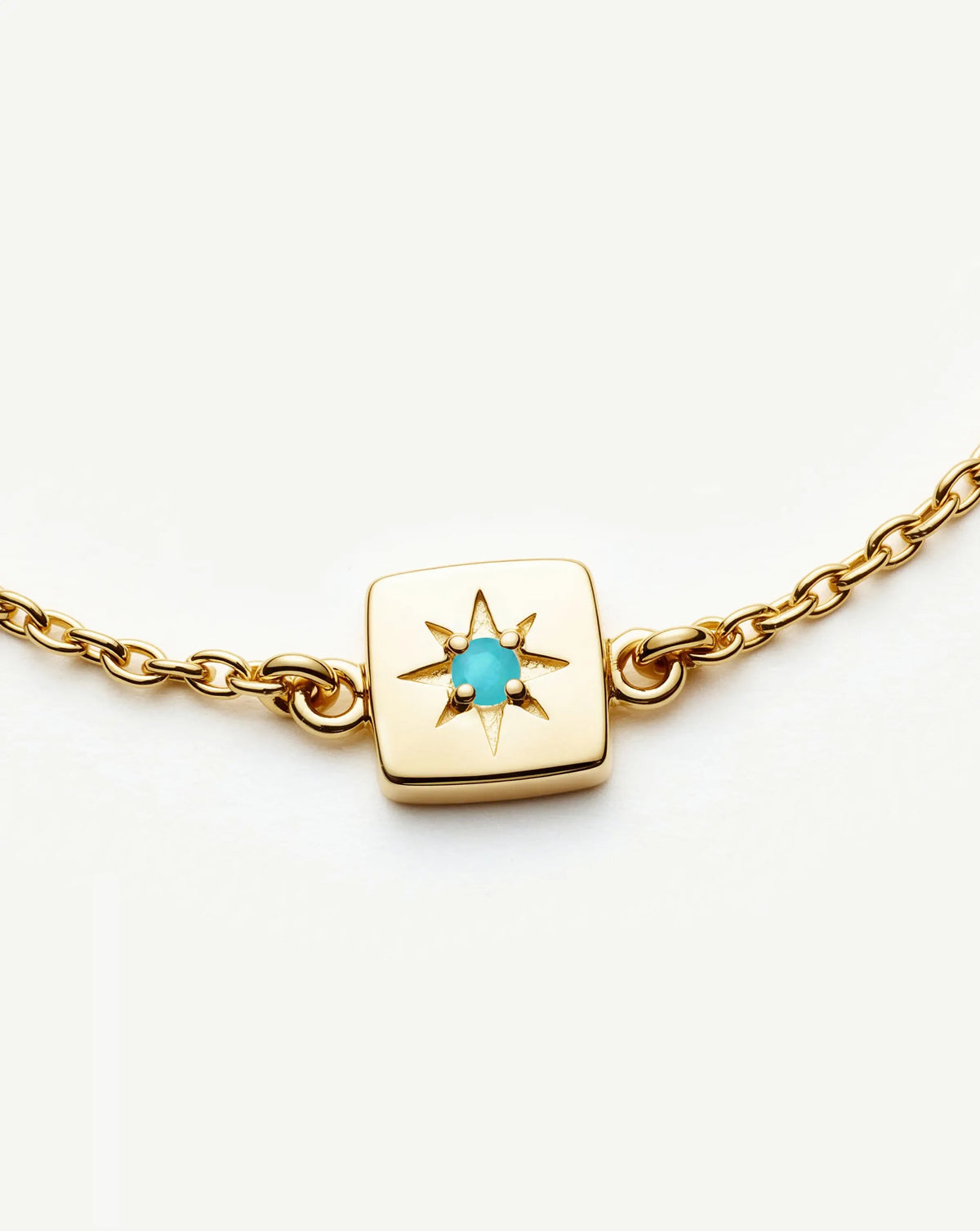 December Birthstone Slider Bracelet | 18k Gold Plated/Dyed Turquoise Magnesite Bracelets Missoma