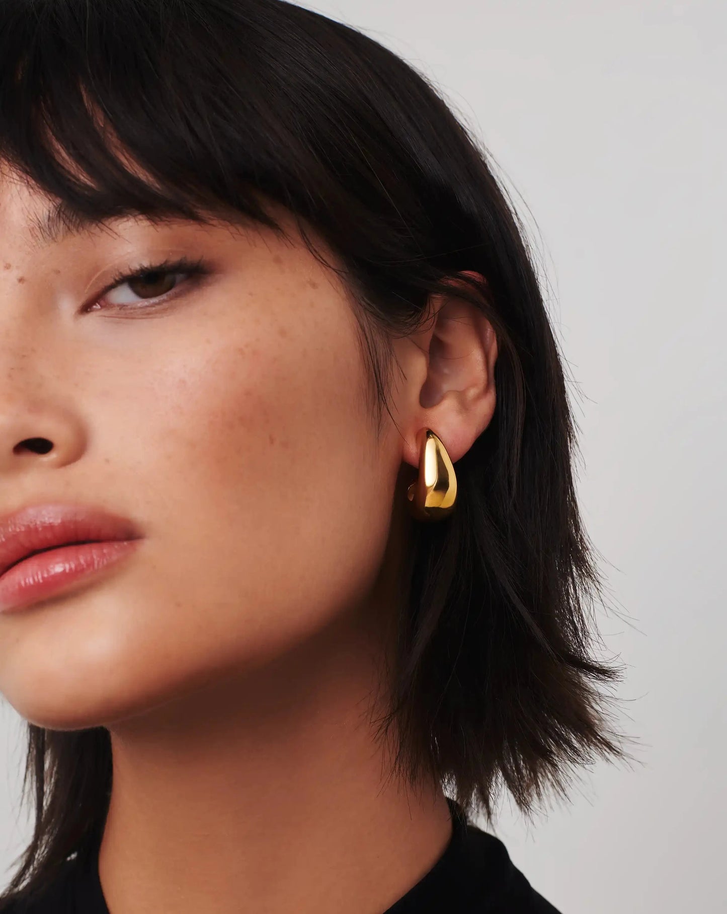 Dome Medium Hoop Earrings | 18k Gold Plated Earrings Missoma
