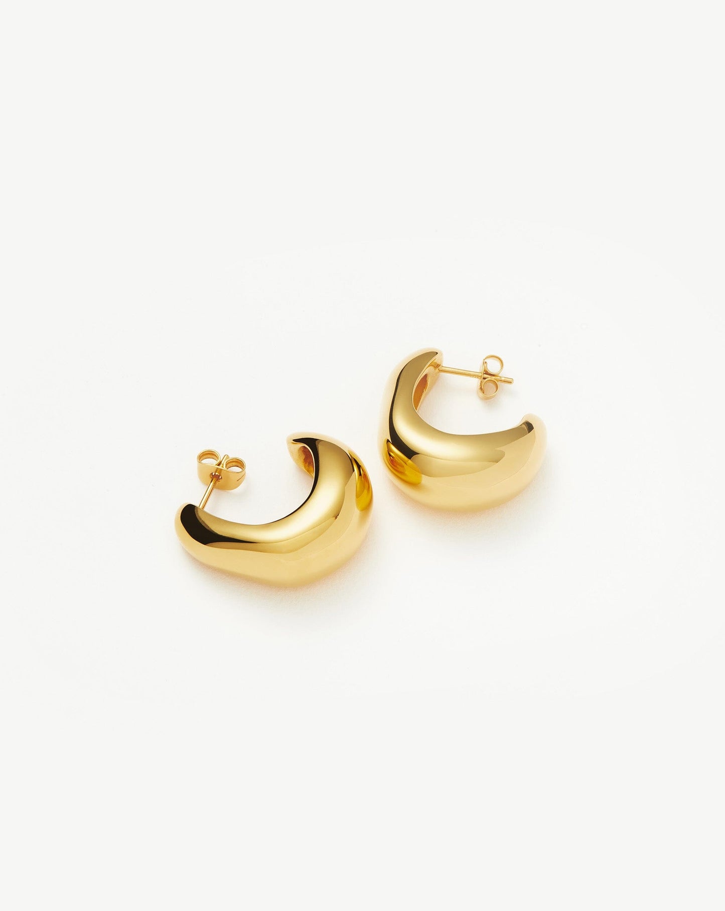 Dome Medium Hoop Earrings | 18k Gold Plated Earrings Missoma