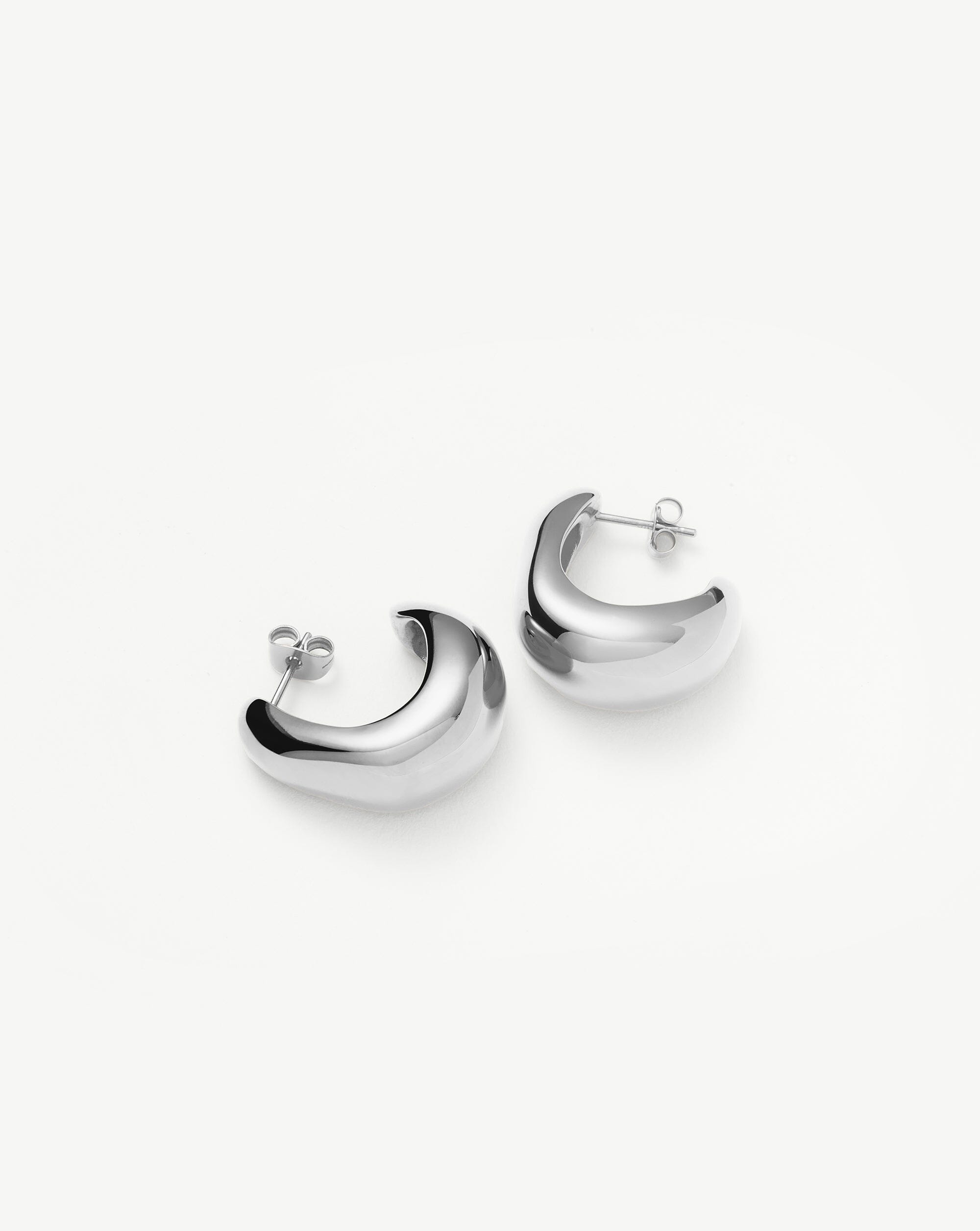 Dome Medium Hoop Earrings | Silver Plated Earrings Missoma