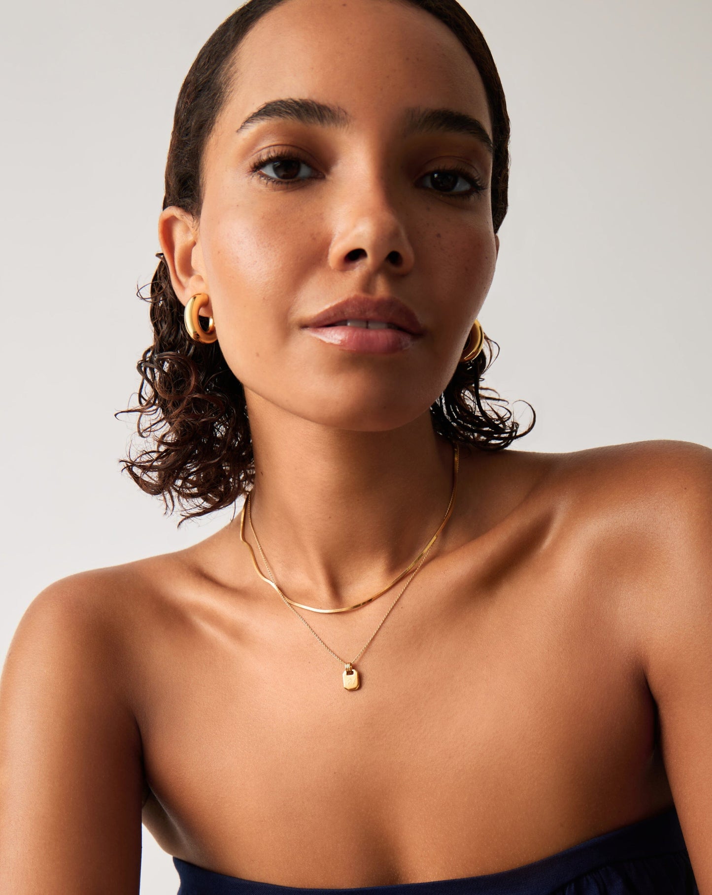 Engravable Small Tag Pendant Necklace | 18k Gold Vermeil Necklaces Missoma