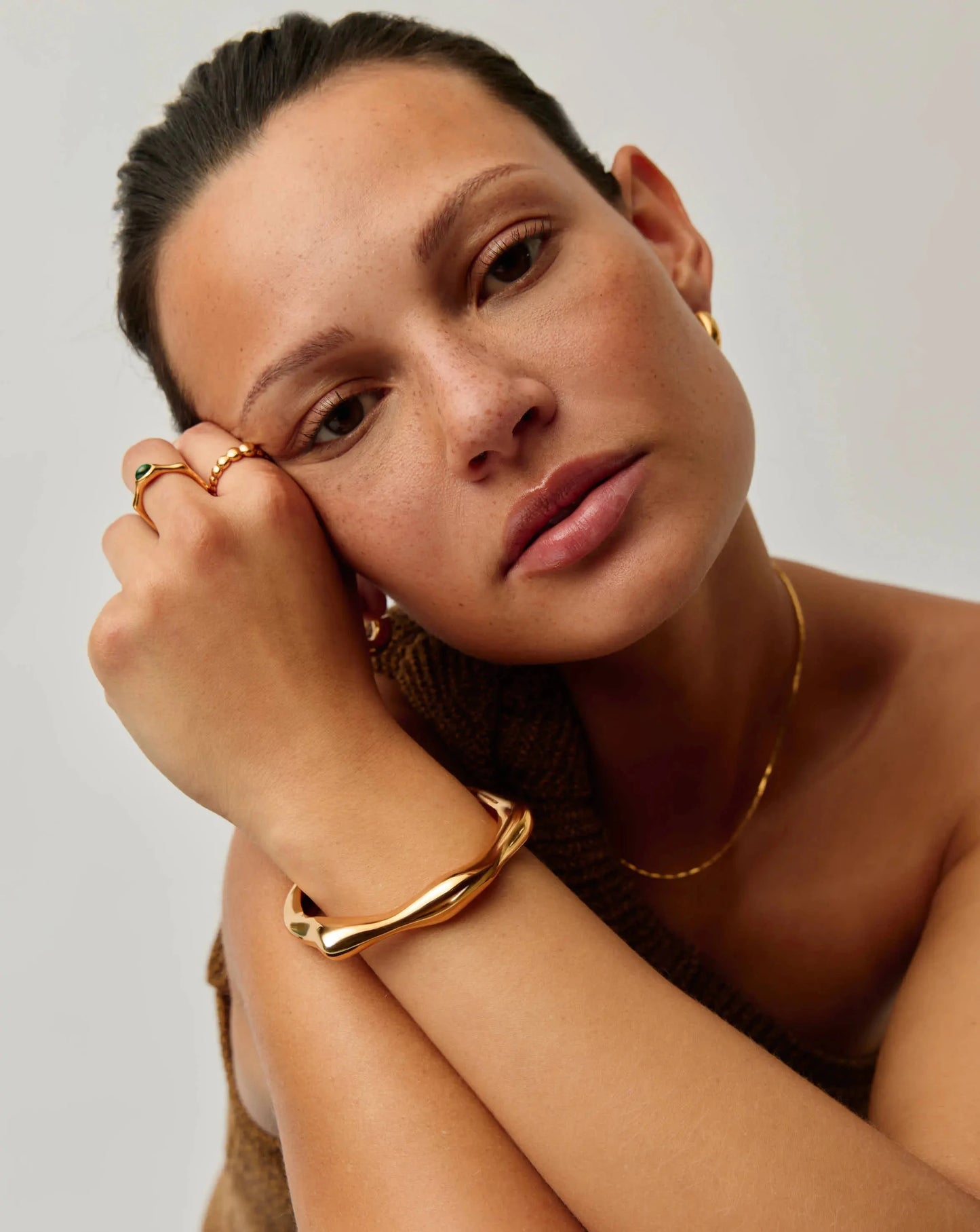 Eny Puffy Cuff Bracelet | 18k Gold Plated Bracelets Missoma