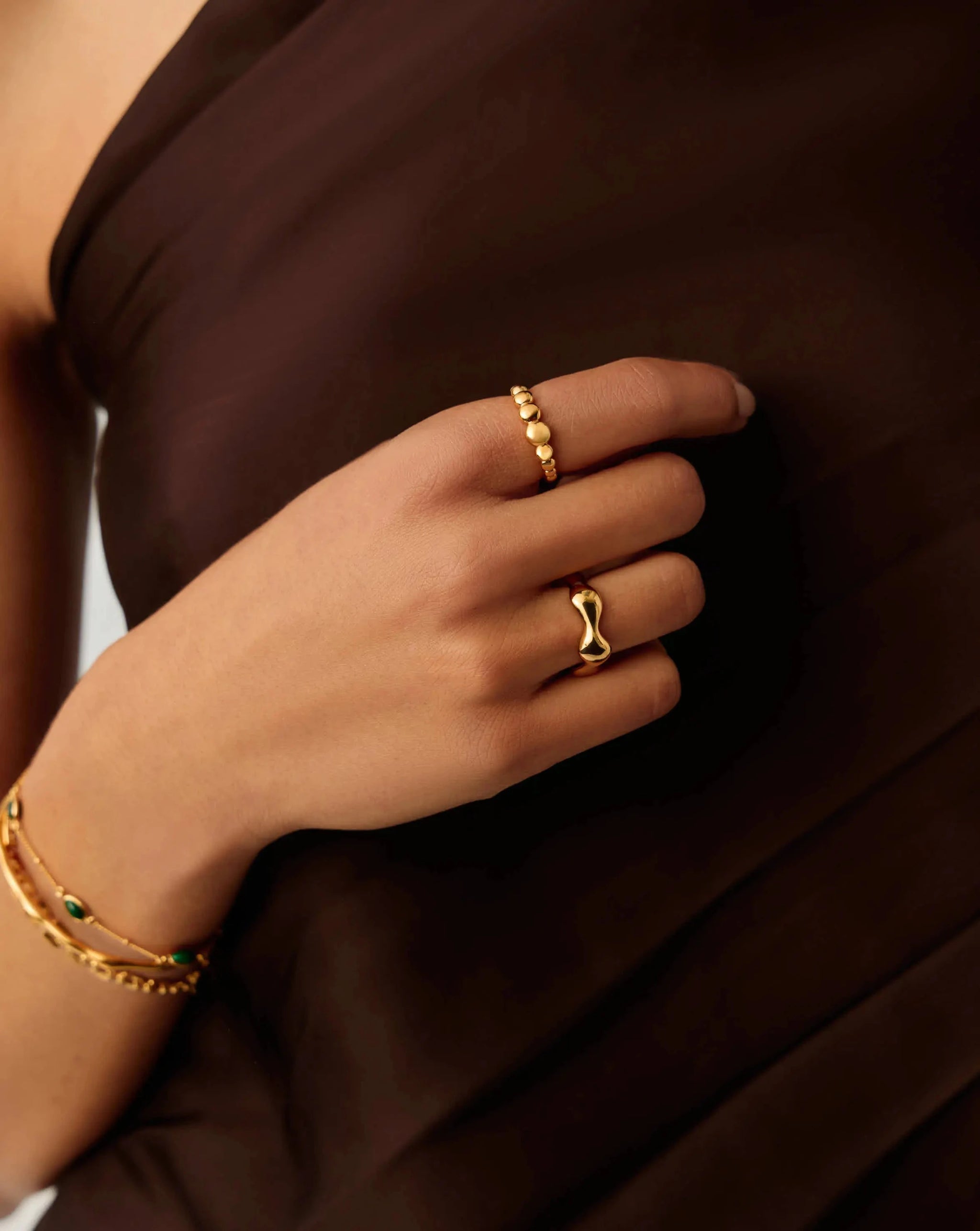 Eny Puffy Stacking Ring | 18k Gold Plated Rings Missoma