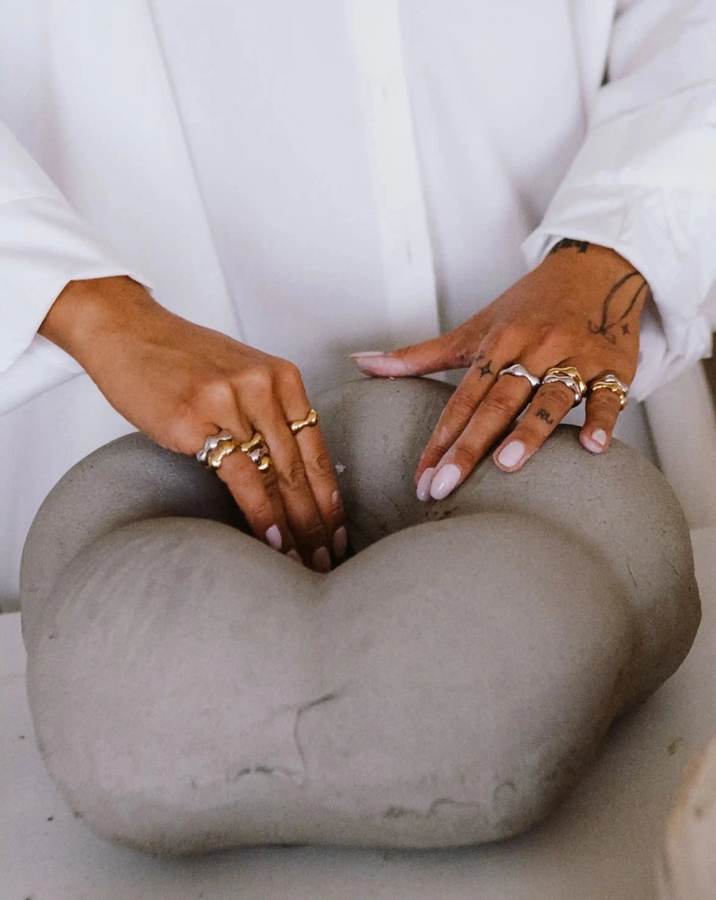 Eny Puffy Stacking Ring | 18k Gold Plated Rings Missoma