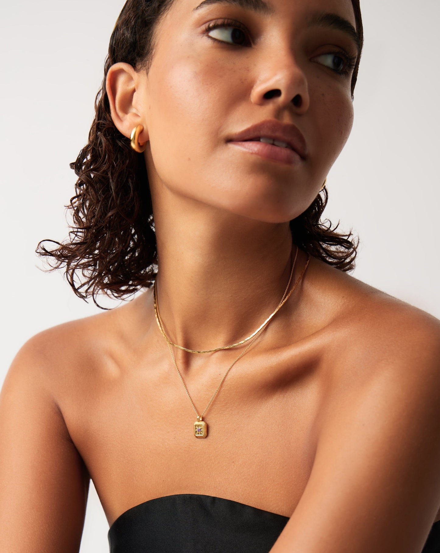 February Birthstone Pendant Necklace | 18k Gold Vermeil/Amethyst Necklaces Missoma