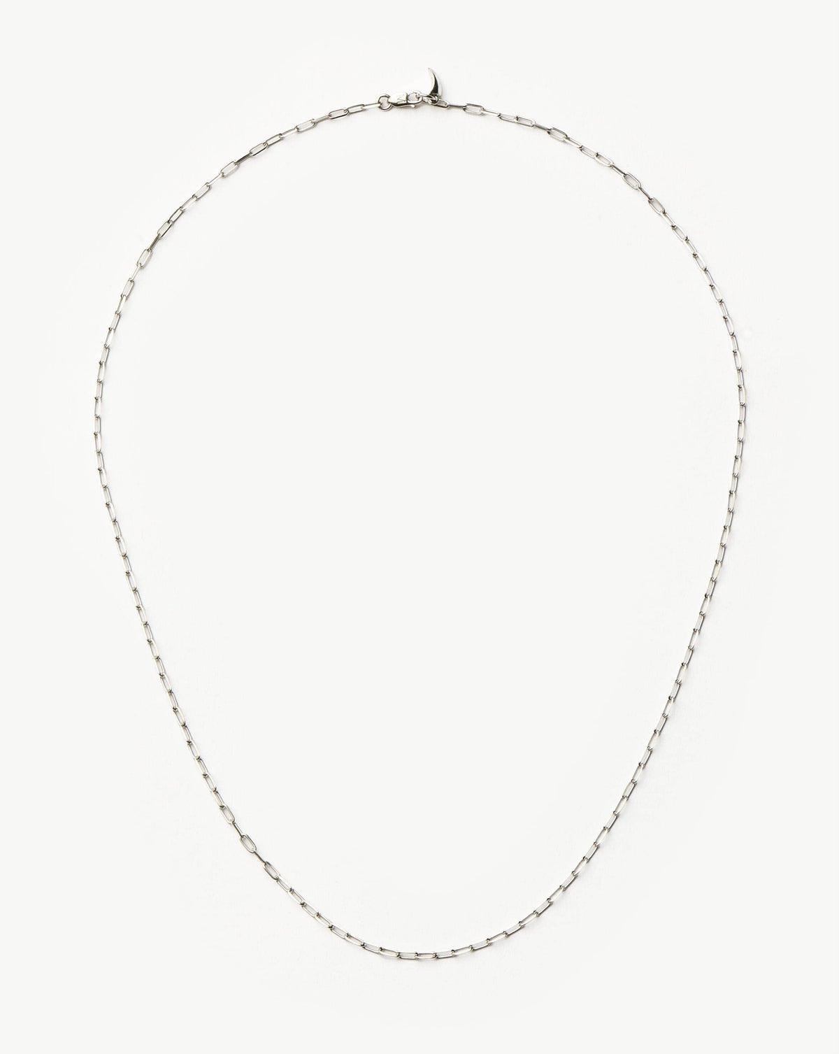 Fine Classic Paperclip Chain Necklace | 14k Solid White Gold Necklaces Missoma