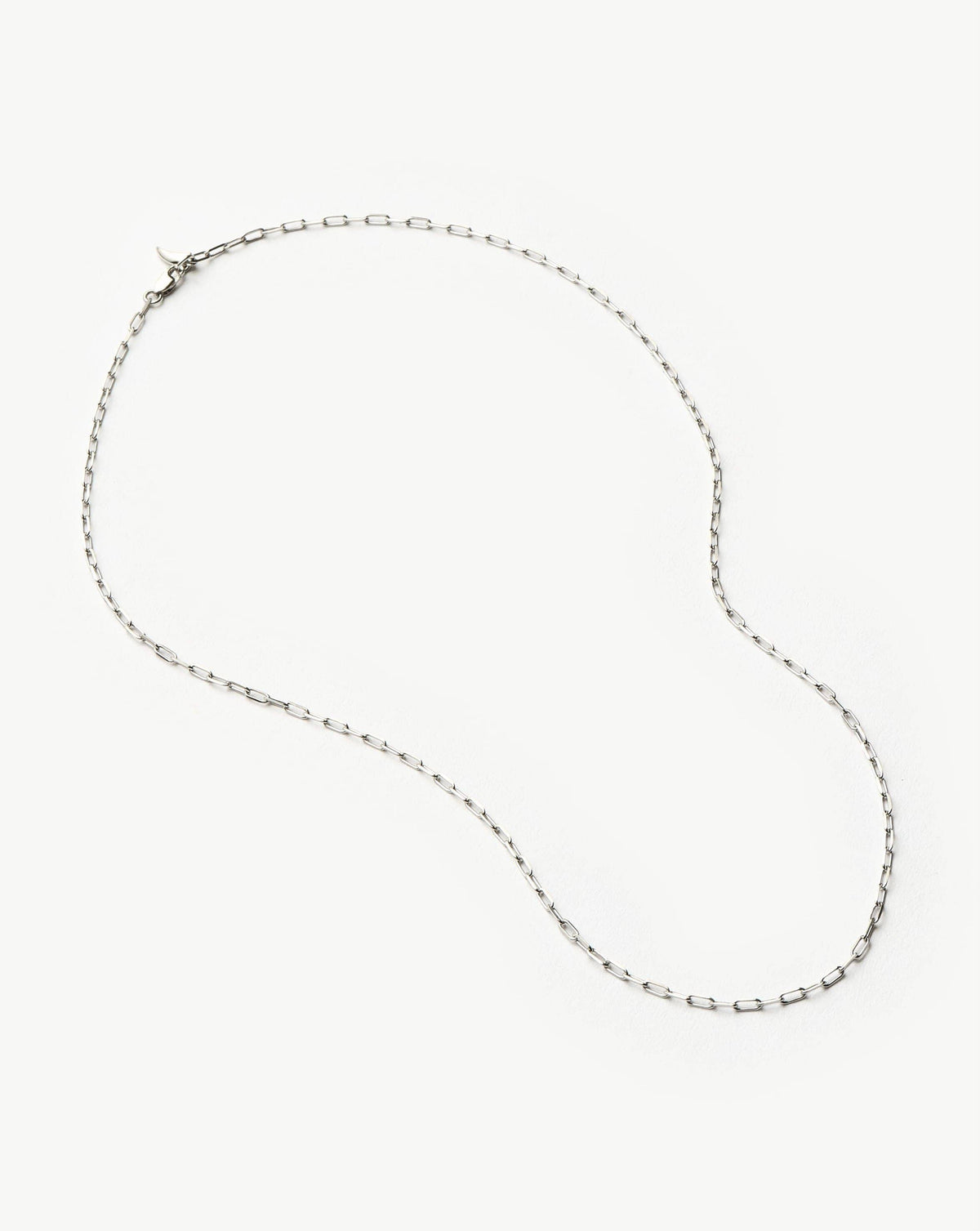 Fine Classic Paperclip Chain Necklace | 14k Solid White Gold Necklaces Missoma