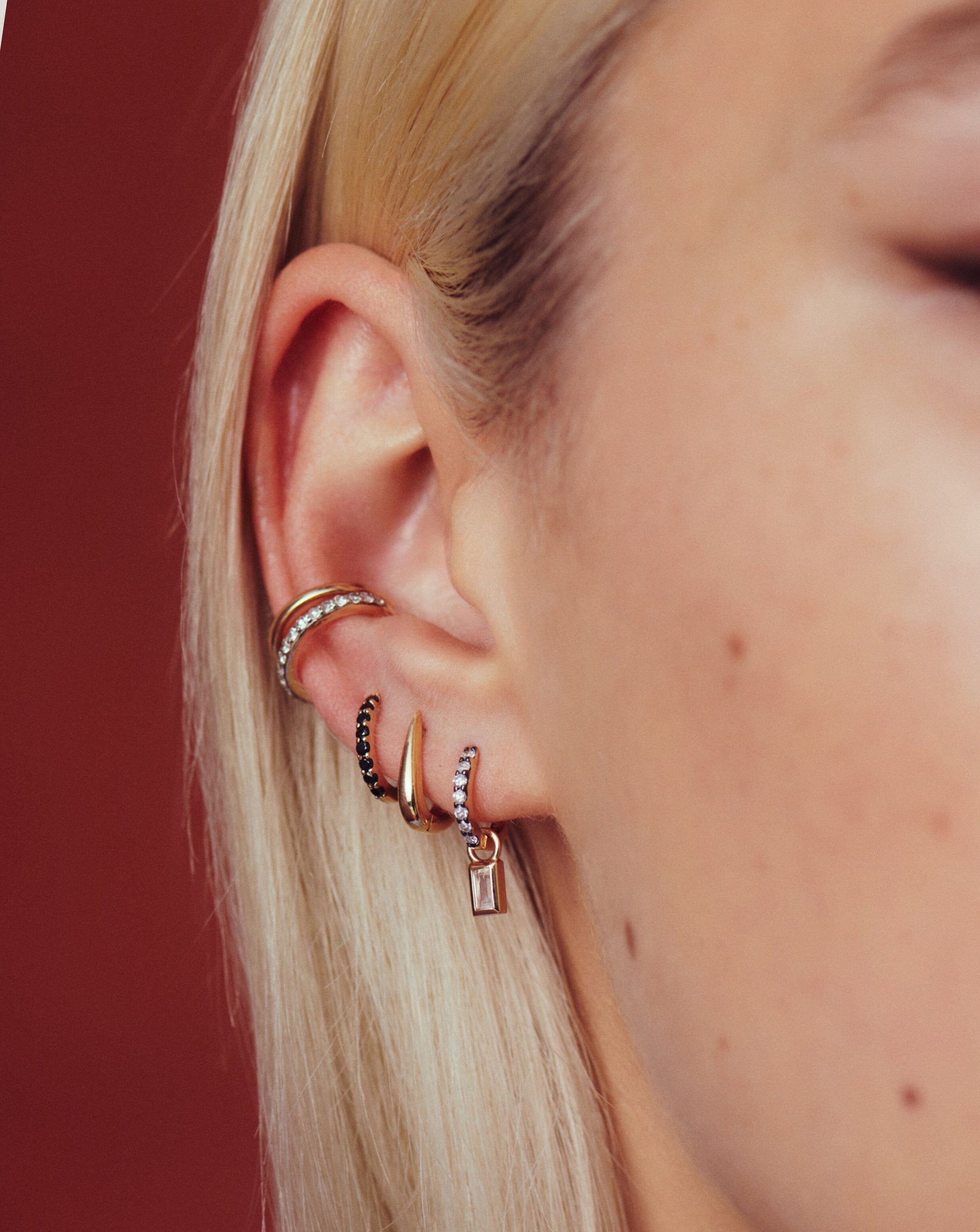 Fine Claw Huggies | 14ct Solid Gold Earrings Missoma