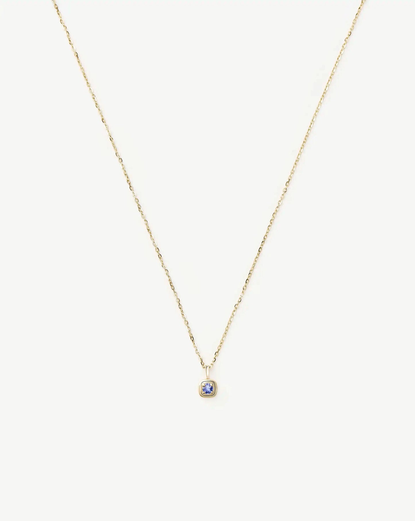 Fine December Birthstone Pendant Necklace | 14k Solid Gold/Tanzanite Necklace Missoma