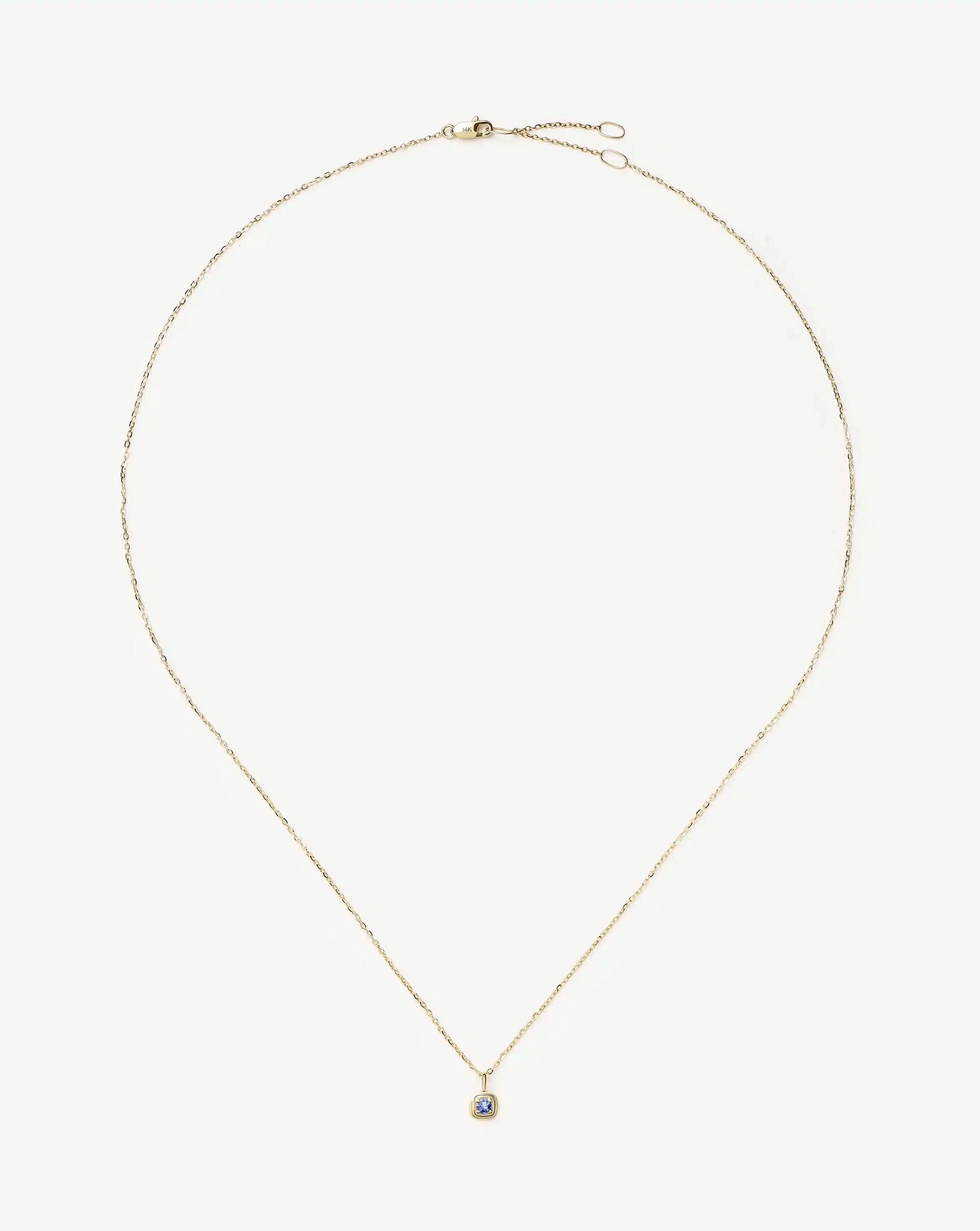 Fine December Birthstone Pendant Necklace | 14k Solid Gold/Tanzanite Necklace Missoma