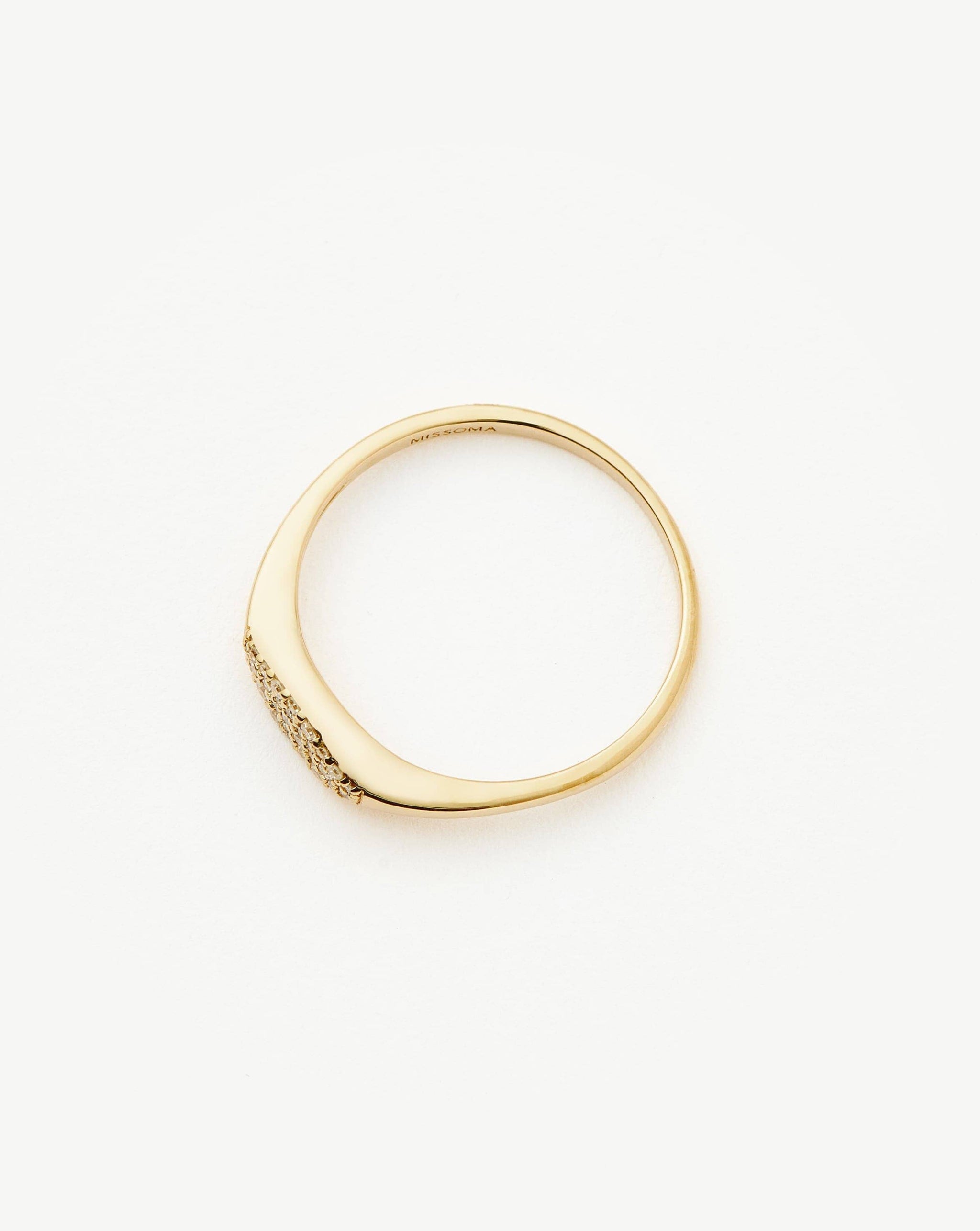 Fine Diamond Signet Ring | 14k Solid Gold/Diamond Rings Missoma