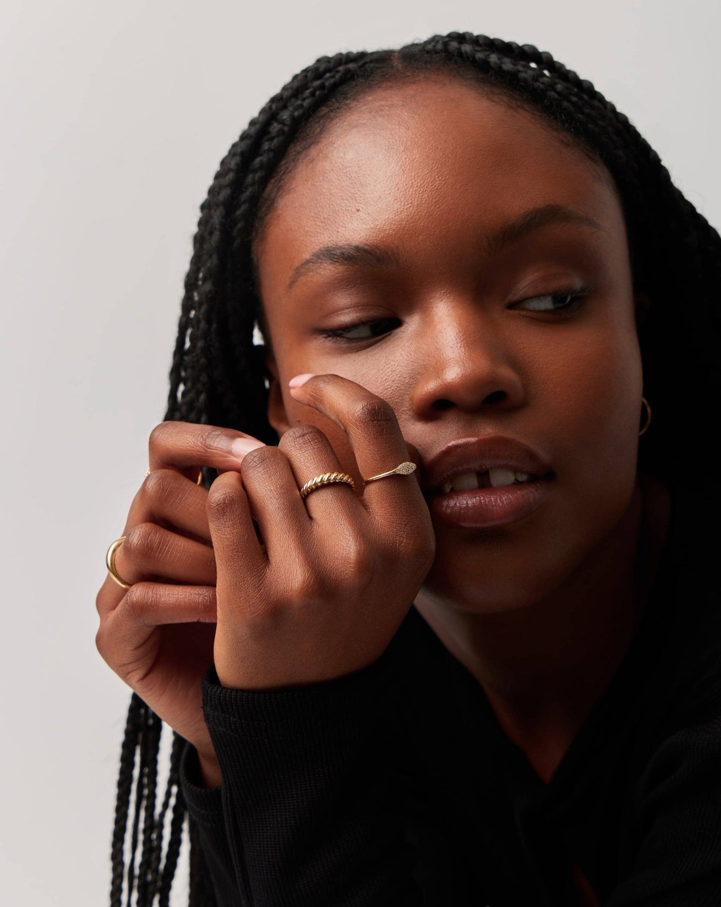 Fine Diamond Signet Ring | 14k Solid Gold/Diamond Rings Missoma