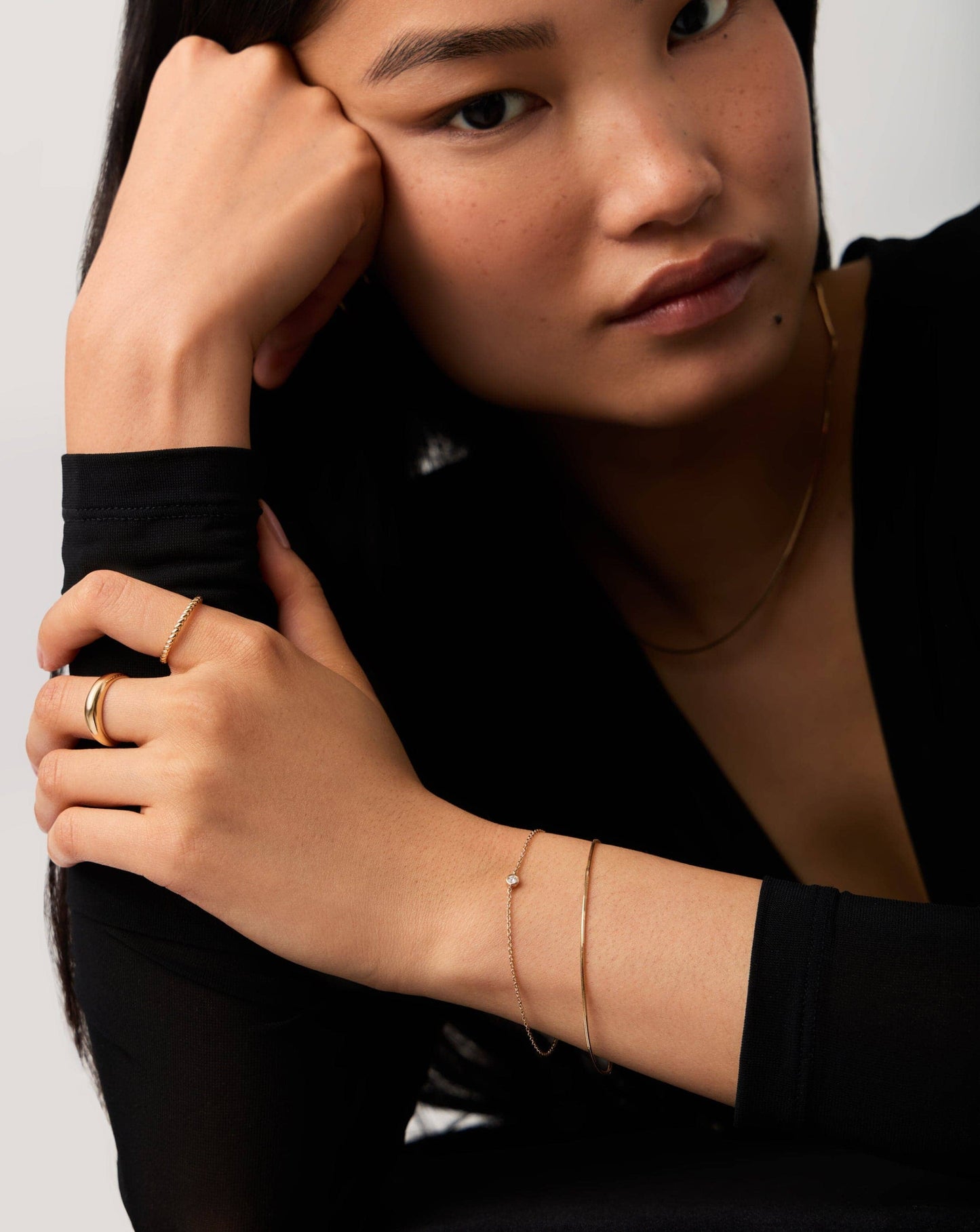 Fine Diamond Solitaire Bracelet | 14k Solid Gold/Diamond Bracelets Missoma