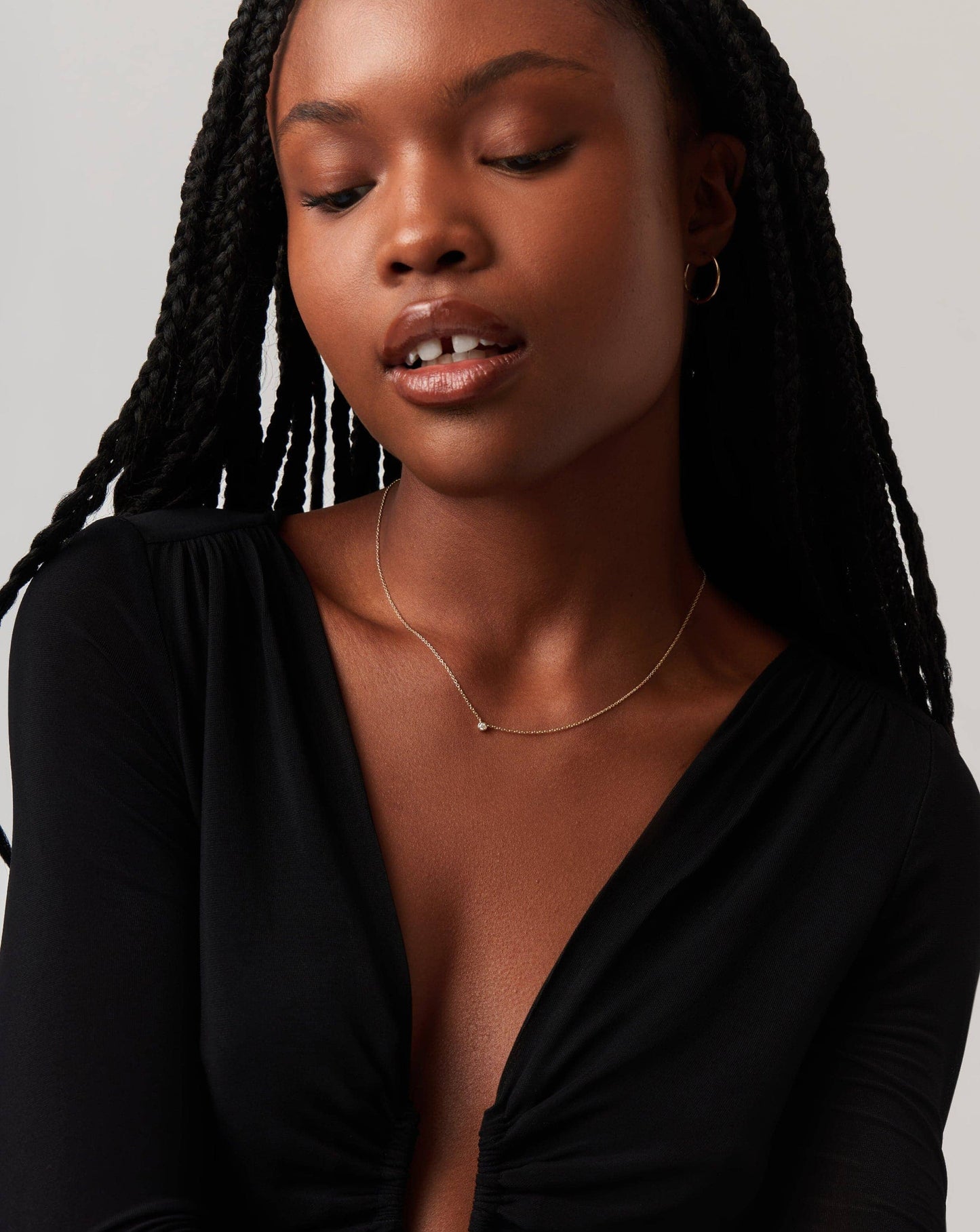 Fine Diamond Solitaire Pendant Necklace | 14k Solid Gold/Diamond Necklaces Missoma